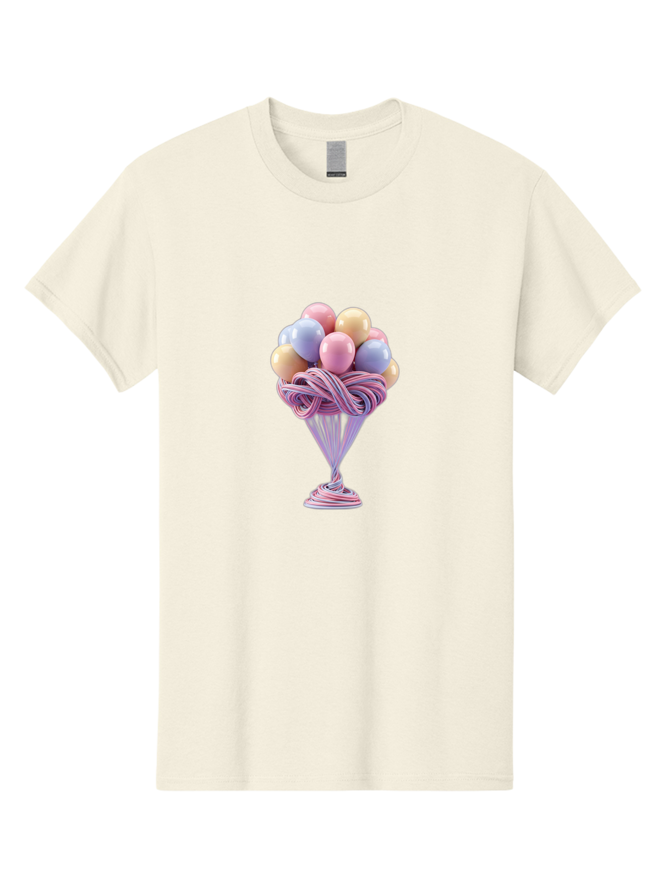 Balloons-In-Funnel Men'S Graphic Tee, 100% Cotton, Comfortable Casual Summer Wear, Machine Washable, Pastel Balloons, Colorful Balloons, Balloons In Glass, Twisted Ribbons, Festive Decoration, Party Decor, Celebratory Balloons, Vibrant Colors Baa146 29