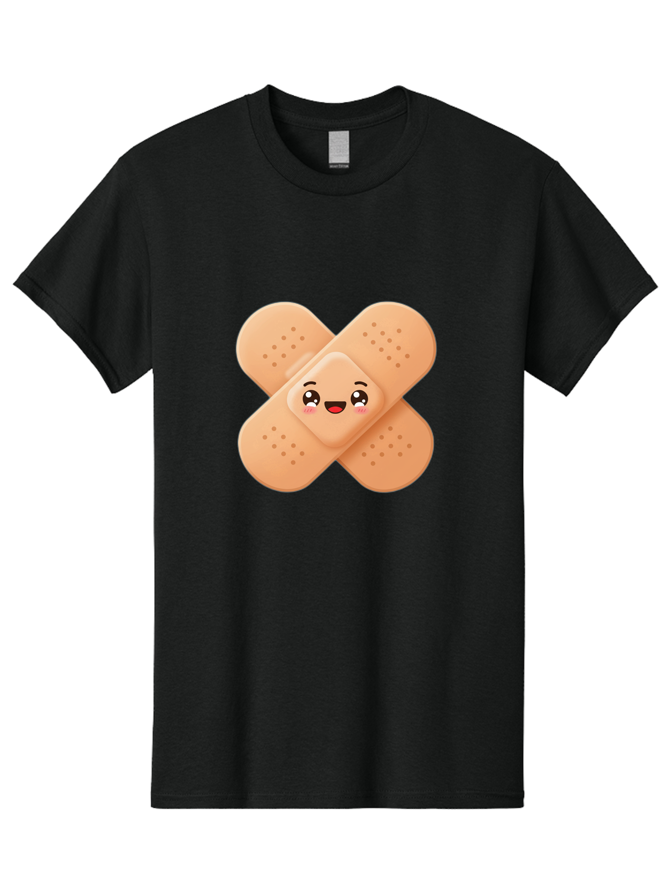 Band-Aid-Cartoon Men'S Graphic Tee, 100% Cotton, Comfortable Casual Summer Wear, Machine Washable, Band-Aid With Face, Cartoon Character, Cute Emoji, Smiling Face, First Aid Kit, Wound Care, Medical Symbol, Adhesive Bandage Baa149 17