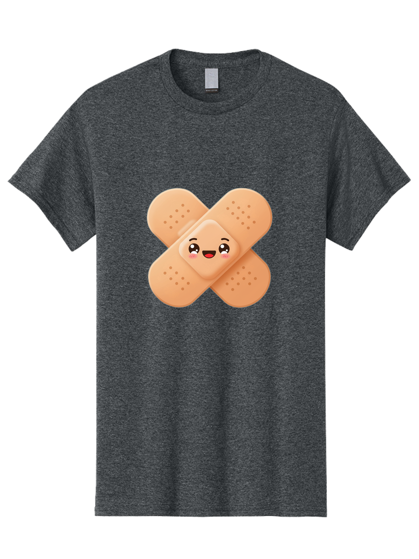 Band-Aid-Cartoon Men'S Graphic Tee, 100% Cotton, Comfortable Casual Summer Wear, Machine Washable, Band-Aid With Face, Cartoon Character, Cute Emoji, Smiling Face, First Aid Kit, Wound Care, Medical Symbol, Adhesive Bandage Baa149 7