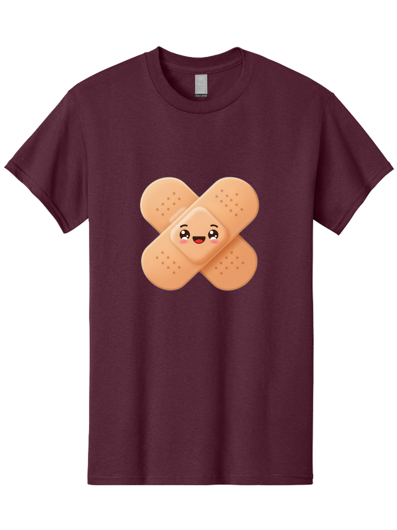 Band-Aid-Cartoon Men'S Graphic Tee, 100% Cotton, Comfortable Casual Summer Wear, Machine Washable, Band-Aid With Face, Cartoon Character, Cute Emoji, Smiling Face, First Aid Kit, Wound Care, Medical Symbol, Adhesive Bandage Baa149 15