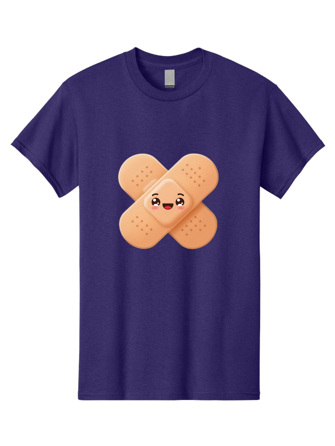 Band-Aid-Cartoon Men'S Graphic Tee, 100% Cotton, Comfortable Casual Summer Wear, Machine Washable, Band-Aid With Face, Cartoon Character, Cute Emoji, Smiling Face, First Aid Kit, Wound Care, Medical Symbol, Adhesive Bandage Baa149 19