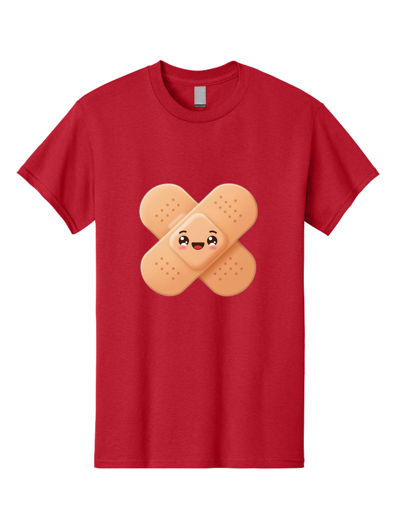 Band-Aid-Cartoon Men'S Graphic Tee, 100% Cotton, Comfortable Casual Summer Wear, Machine Washable, Band-Aid With Face, Cartoon Character, Cute Emoji, Smiling Face, First Aid Kit, Wound Care, Medical Symbol, Adhesive Bandage Baa149 11