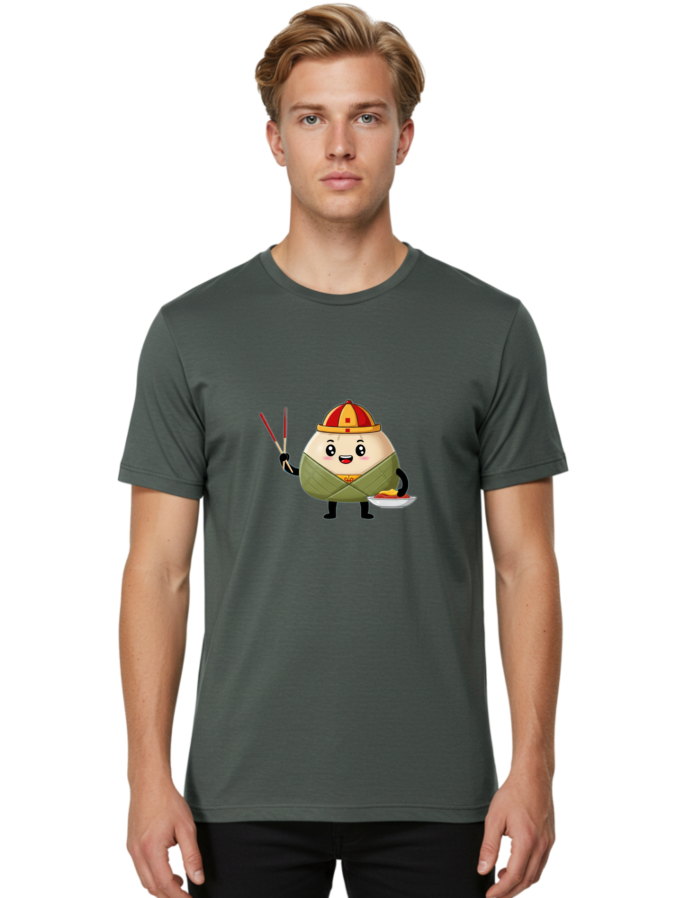 Banh-Chung Men'S Graphic Tee, 100% Cotton, Comfortable Casual Summer Wear, Machine Washable, Vietnamese Traditional Food, Bánh Ch?ng, Rice Cake, Festive Dish, Cultural Heritage, Tet Celebration, Asian Cuisine, Traditional Recipe Baa151 8