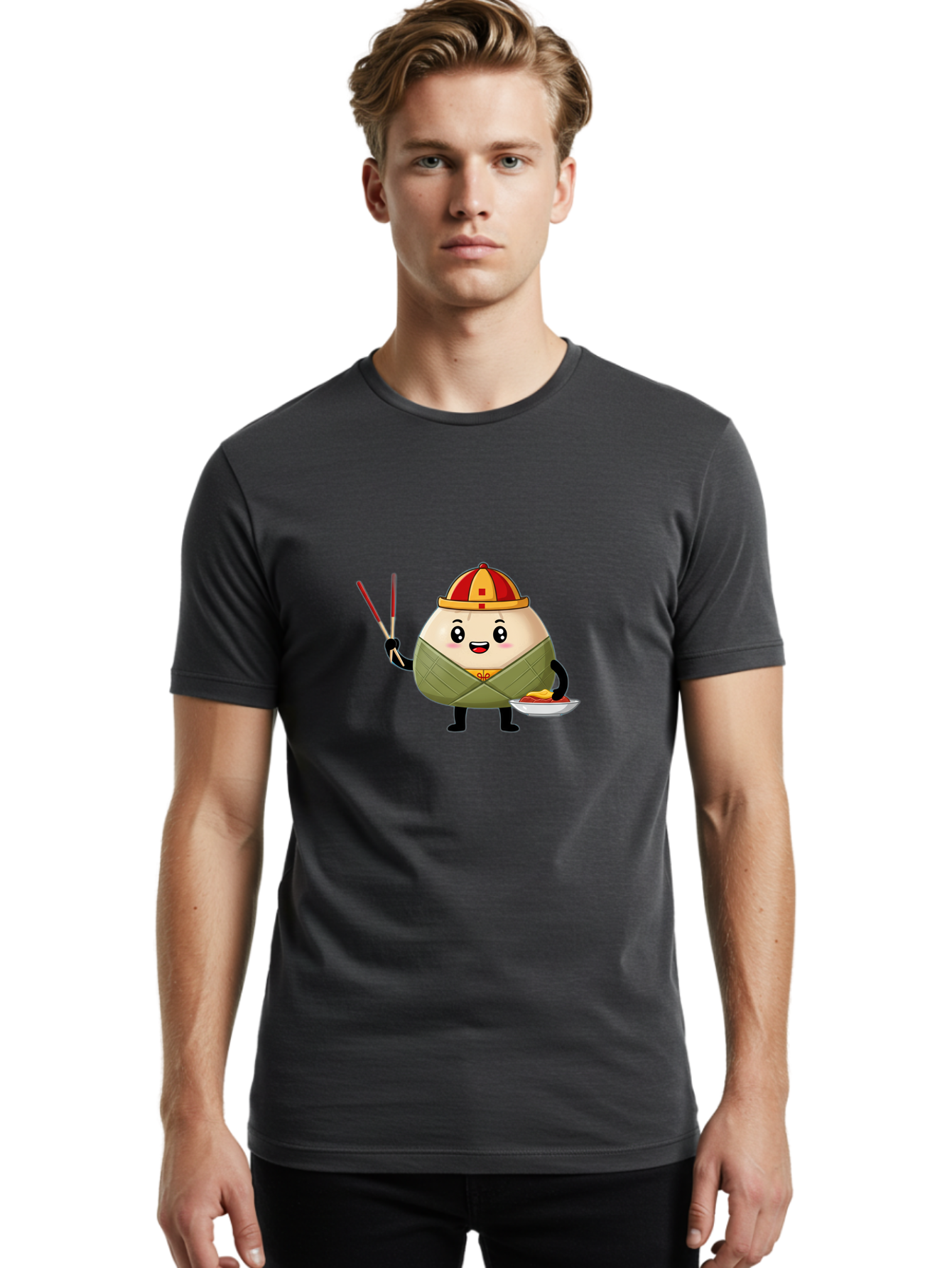 Banh-Chung Men'S Graphic Tee, 100% Cotton, Comfortable Casual Summer Wear, Machine Washable, Vietnamese Traditional Food, Bánh Ch?ng, Rice Cake, Festive Dish, Cultural Heritage, Tet Celebration, Asian Cuisine, Traditional Recipe Baa151 14
