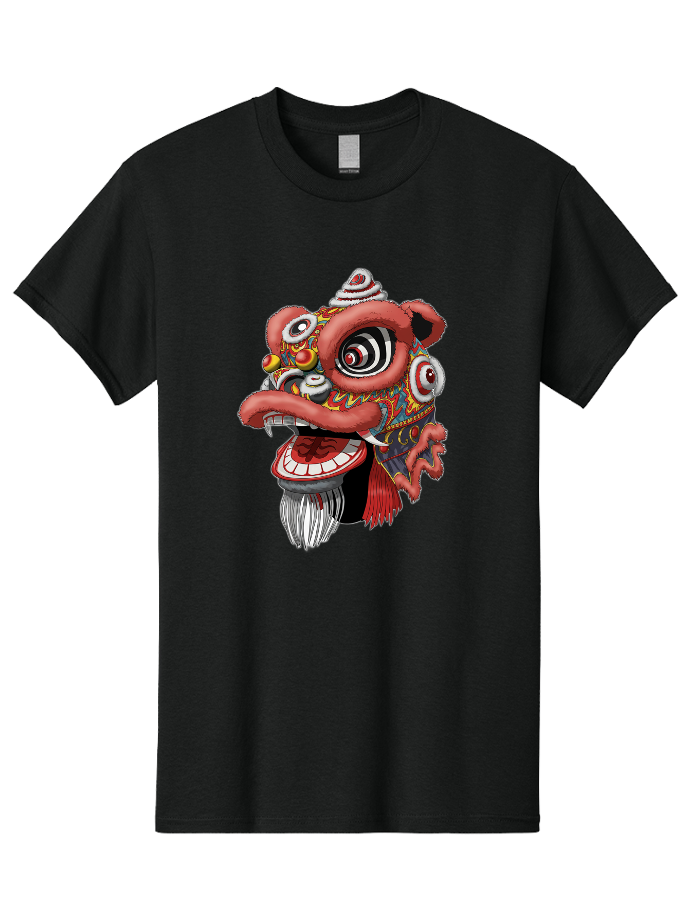 Barong-Mask Men'S Graphic Tee, 100% Cotton, Comfortable Casual Summer Wear, Machine Washable, Balinese Barong Mask, Barong Dance, Traditional Mask, Cultural Heritage, Mythological Creature, Vibrant Colors, Intricate Designs, Sharp Teeth, Baa154 27