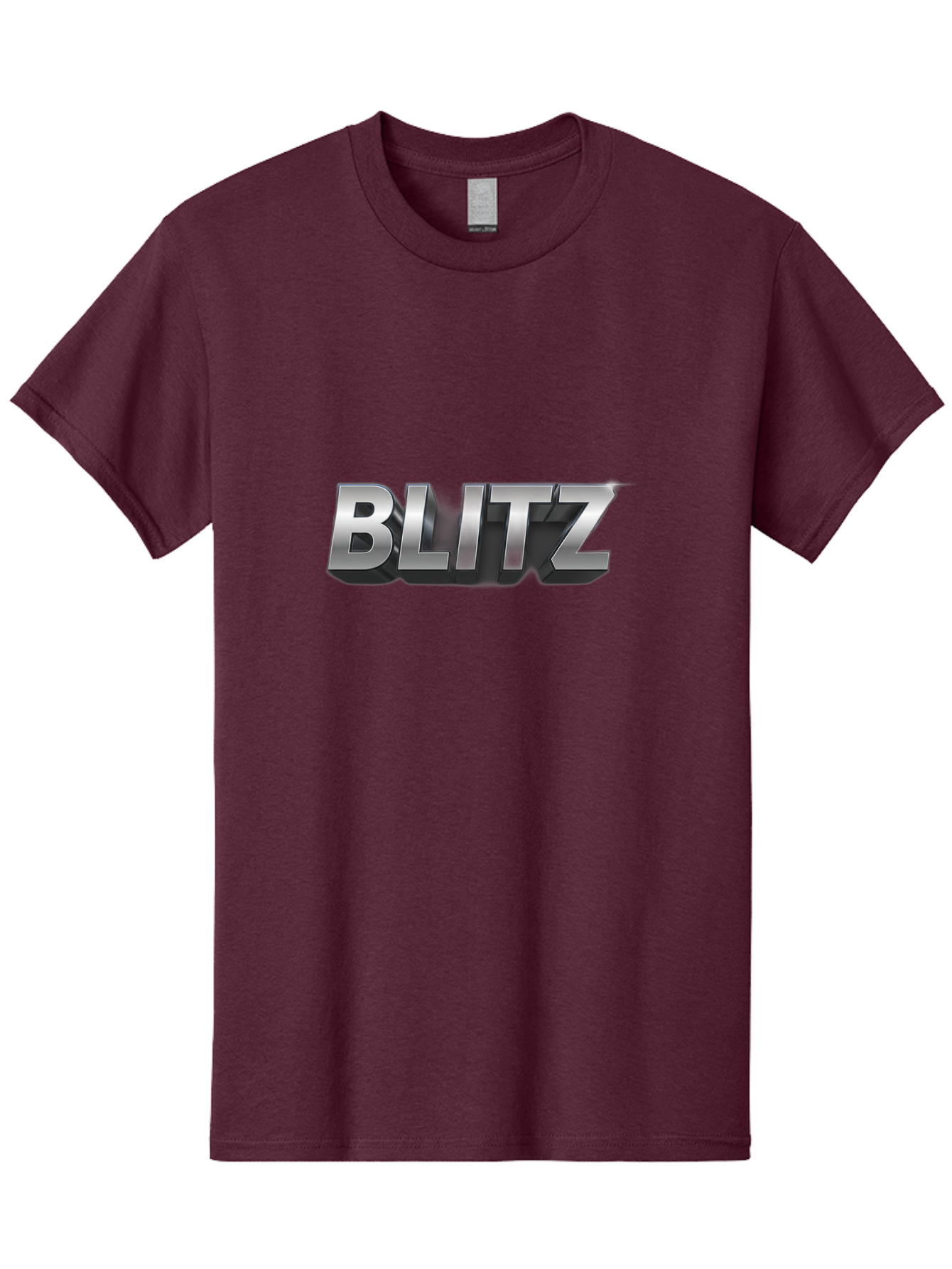 Blitz Men'S Graphic Tee, 100% Cotton, Comfortable Casual Summer Wear, Machine Washable, Silver Metallic Text, 3D Effect, High Energy, Bold Typography, Modern Design, Intense, Dynamic, Futuristic Style Baa168 17