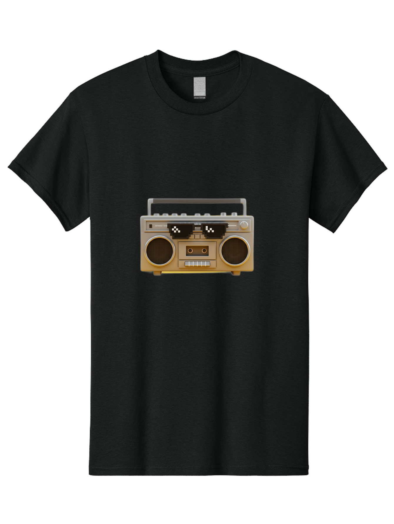 Boombox-2 Men'S Graphic Tee, 100% Cotton, Comfortable Casual Summer Wear, Machine Washable, Retro Boombox, Cassette Player, 80S Music, Vintage Electronics, Portable Music Player, Nostalgic Tech, Pixel Art, Cassette Tape Baa183 5
