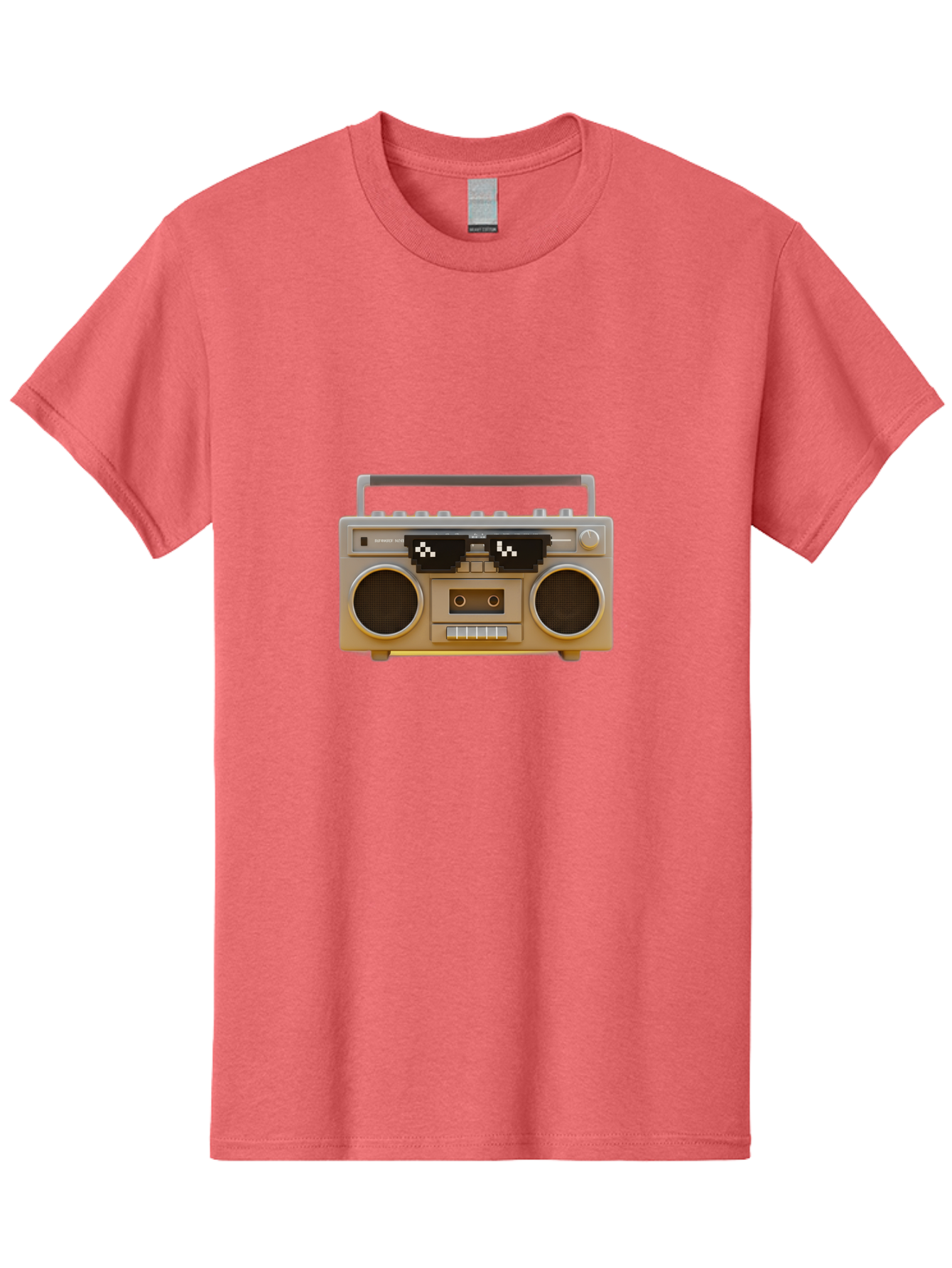 Boombox-2 Men'S Graphic Tee, 100% Cotton, Comfortable Casual Summer Wear, Machine Washable, Retro Boombox, Cassette Player, 80S Music, Vintage Electronics, Portable Music Player, Nostalgic Tech, Pixel Art, Cassette Tape Baa183 25