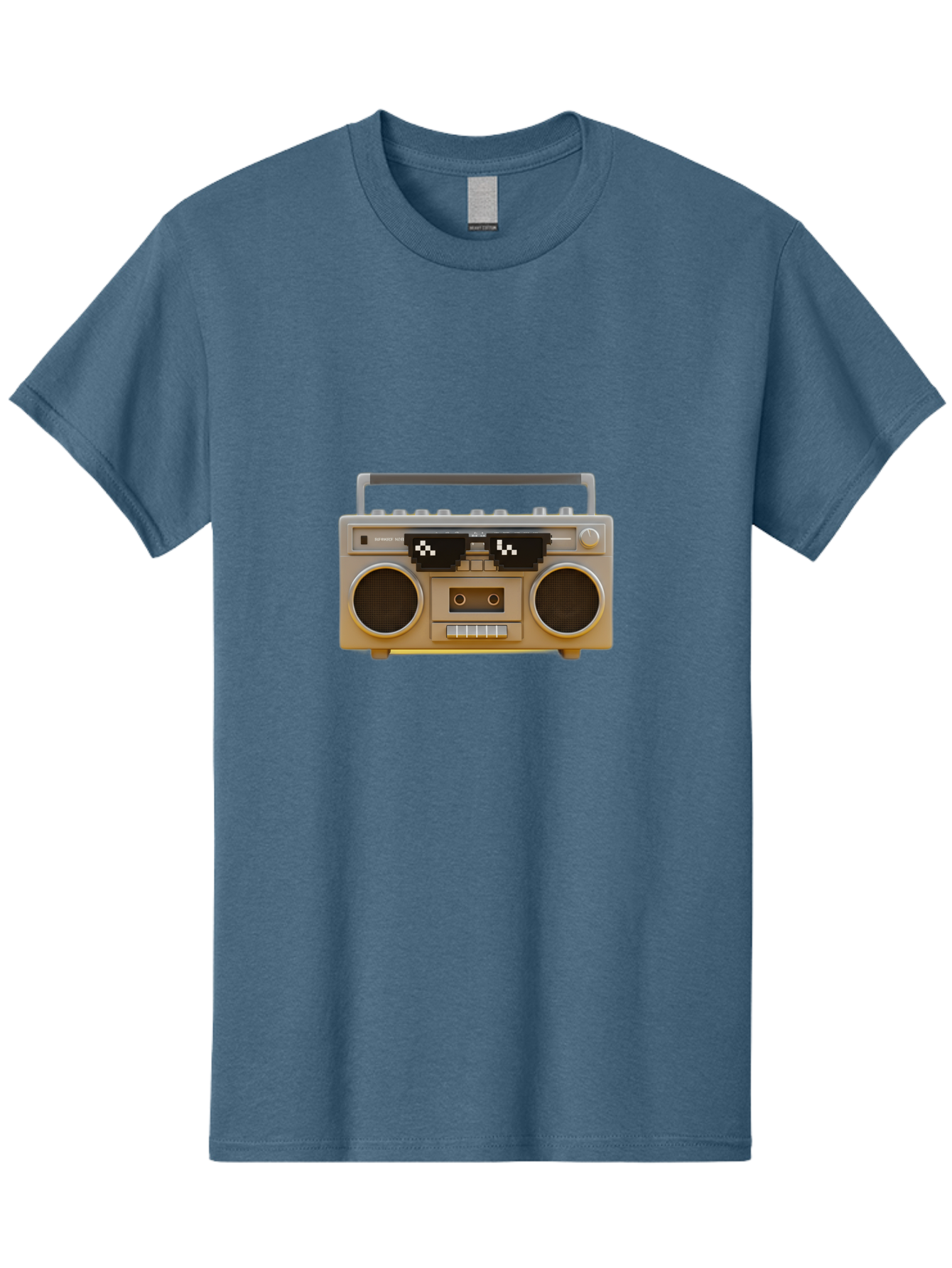 Boombox-2 Men'S Graphic Tee, 100% Cotton, Comfortable Casual Summer Wear, Machine Washable, Retro Boombox, Cassette Player, 80S Music, Vintage Electronics, Portable Music Player, Nostalgic Tech, Pixel Art, Cassette Tape Baa183 1