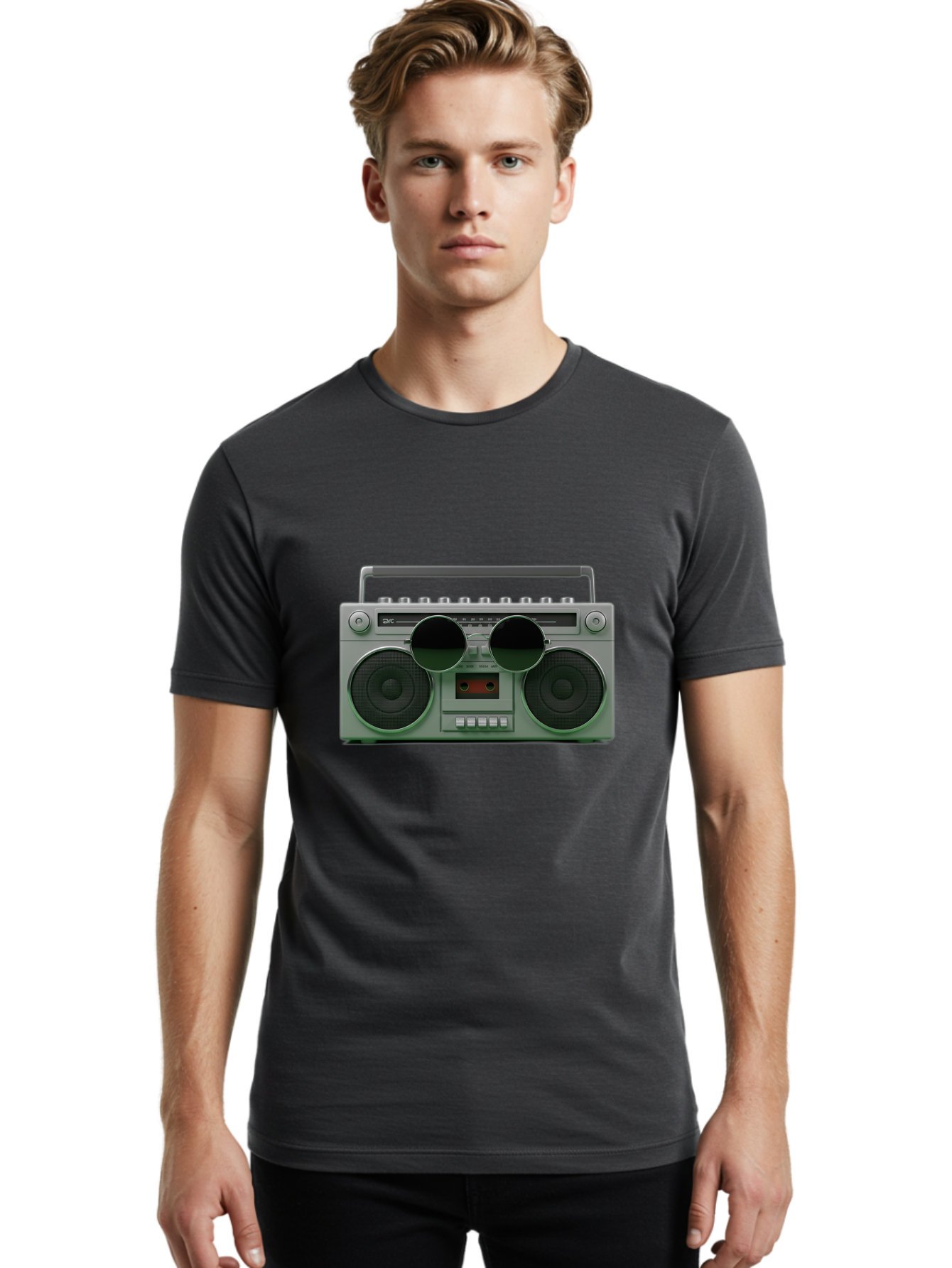 Boombox-3 Men'S Graphic Tee, 100% Cotton, Comfortable Casual Summer Wear, Machine Washable, Retro Boombox, Vintage Audio Equipment, Cassette Player, Portable Music, Nostalgic Technology, Retro Music Player, 80S Music Gear, Baa184 28