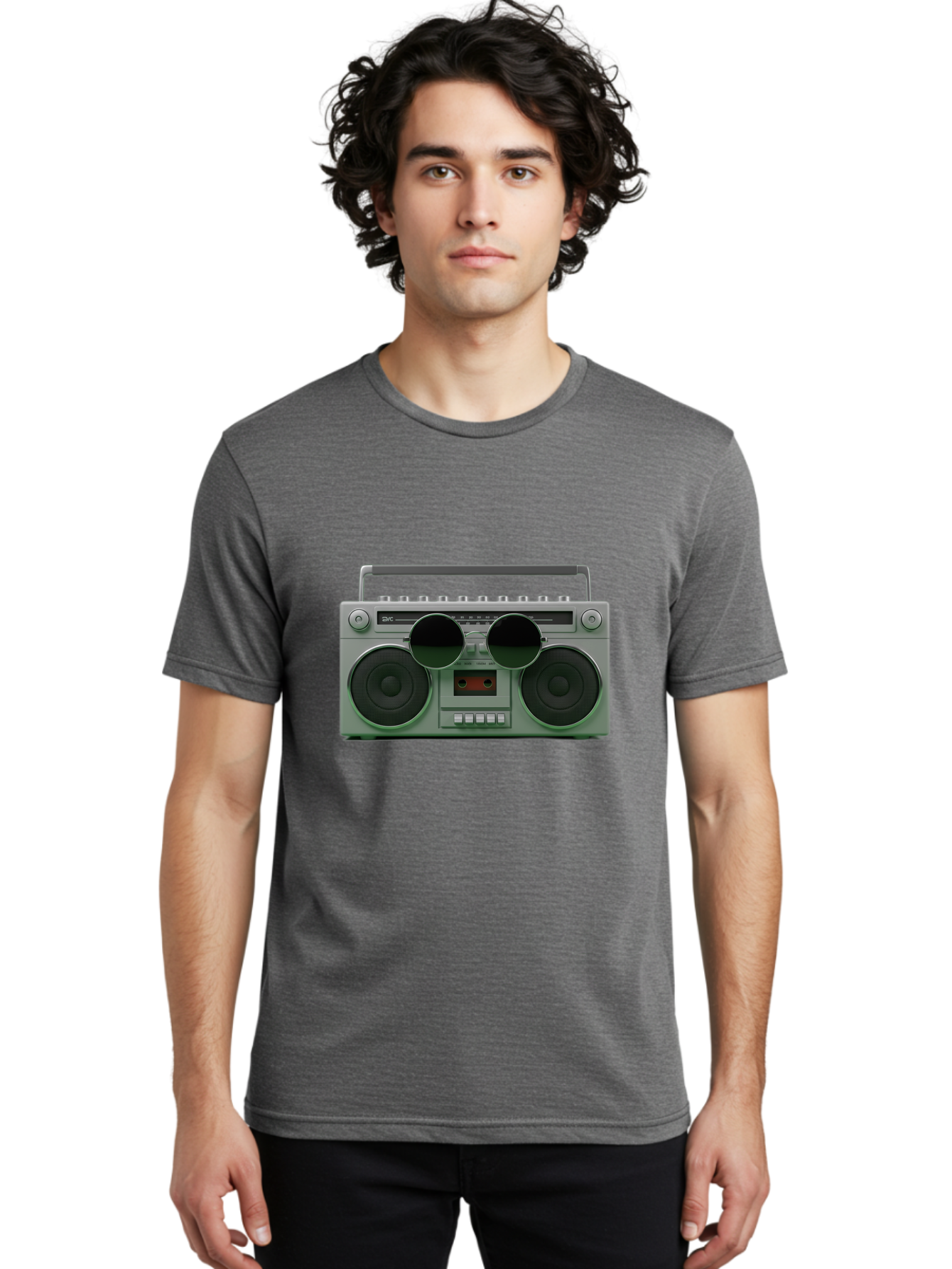Boombox-3 Men'S Graphic Tee, 100% Cotton, Comfortable Casual Summer Wear, Machine Washable, Retro Boombox, Vintage Audio Equipment, Cassette Player, Portable Music, Nostalgic Technology, Retro Music Player, 80S Music Gear, Baa184 10