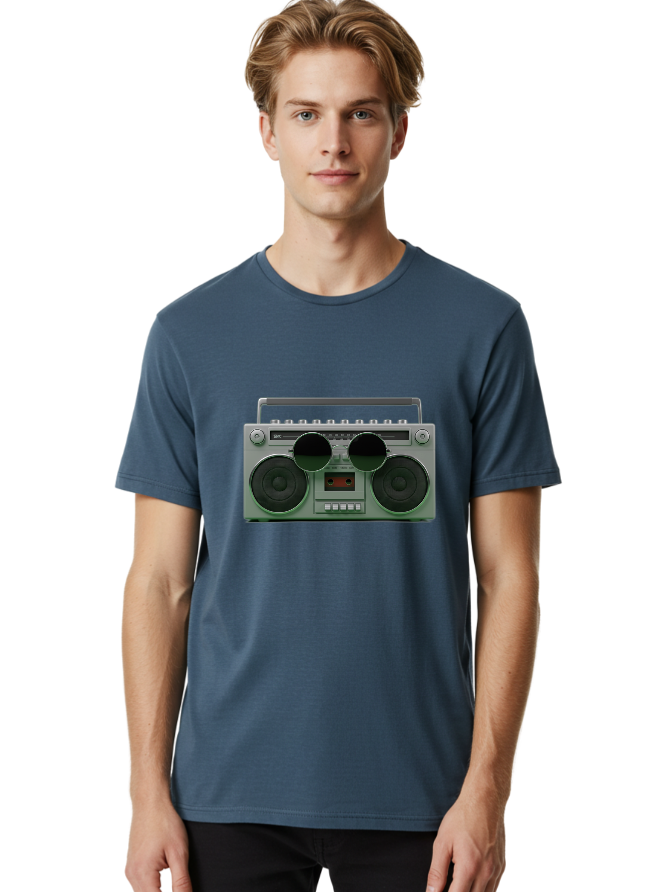 Boombox-3 Men'S Graphic Tee, 100% Cotton, Comfortable Casual Summer Wear, Machine Washable, Retro Boombox, Vintage Audio Equipment, Cassette Player, Portable Music, Nostalgic Technology, Retro Music Player, 80S Music Gear, Baa184 14