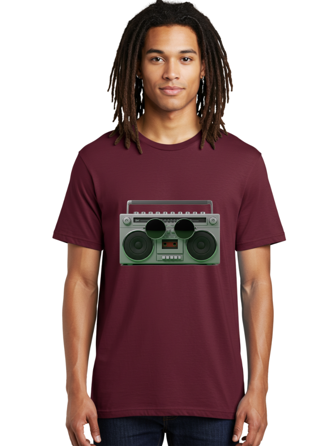 Boombox-3 Men'S Graphic Tee, 100% Cotton, Comfortable Casual Summer Wear, Machine Washable, Retro Boombox, Vintage Audio Equipment, Cassette Player, Portable Music, Nostalgic Technology, Retro Music Player, 80S Music Gear, Baa184 8