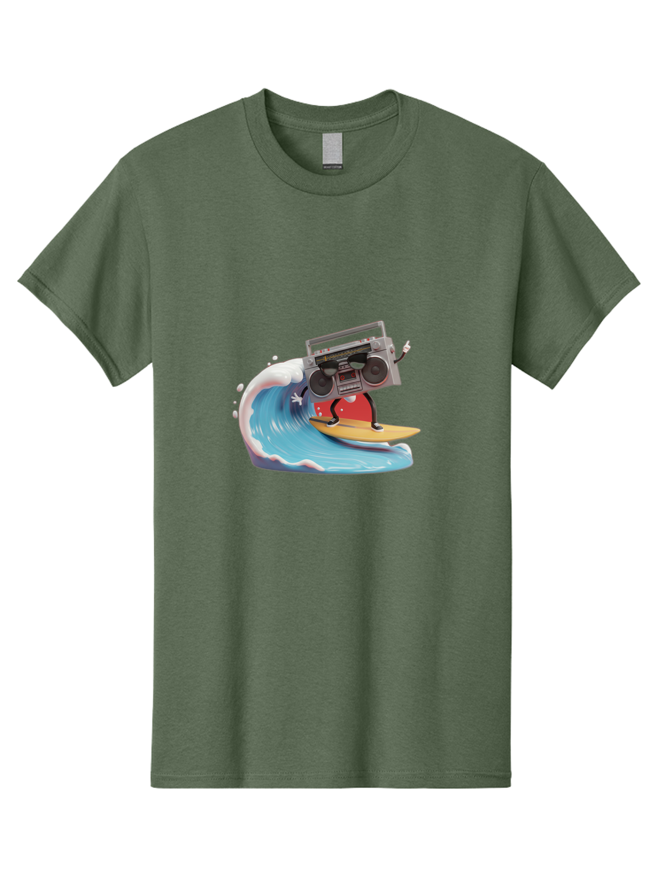 Boombox-Surfing-Wave Men'S Graphic Tee, 100% Cotton, Comfortable Casual Summer Wear, Machine Washable, Boomer Boombox Surfing, Retro Boombox, Surfing Wave, Beach Vibes, Retro Radio, Fun Summer Activity, Cool Surfboard, Radical Wave, Baa194 29