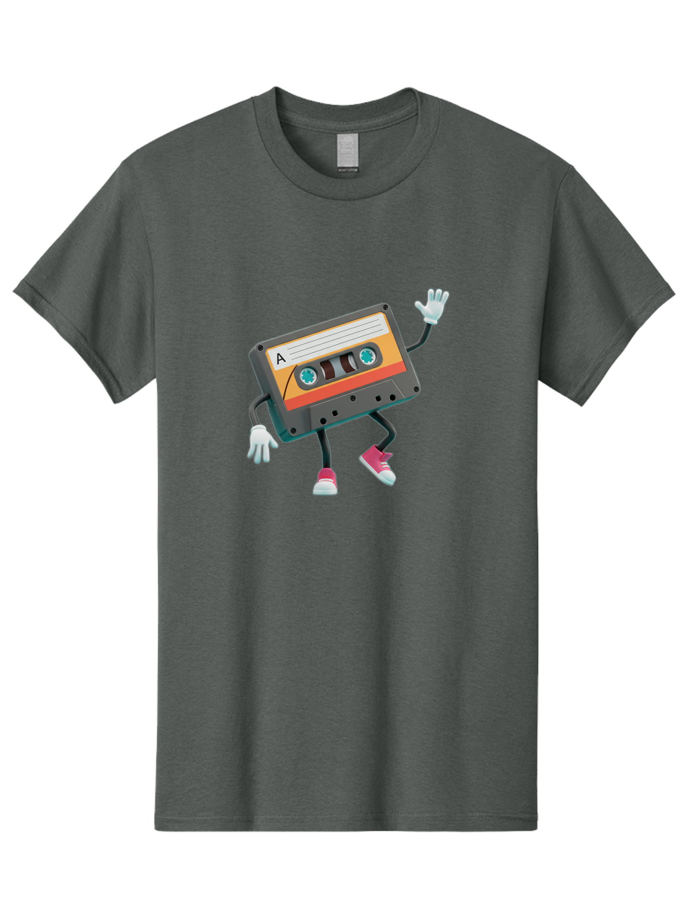Cassette-Tape-A Men'S Graphic Tee, 100% Cotton, Comfortable Casual Summer Wear, Machine Washable, Retro Cassette Tape, Anthropomorphic Cassette, Cartoon Character, Mixtape Nostalgia, Retro Music, Funky Art, Playful Design, Vintage Vibes, Baa271 17