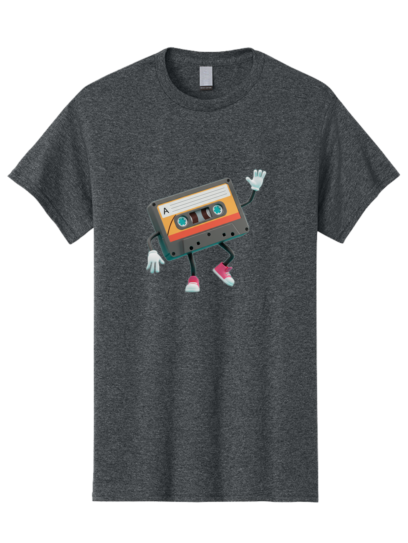 Cassette-Tape-A Men'S Graphic Tee, 100% Cotton, Comfortable Casual Summer Wear, Machine Washable, Retro Cassette Tape, Anthropomorphic Cassette, Cartoon Character, Mixtape Nostalgia, Retro Music, Funky Art, Playful Design, Vintage Vibes, Baa271 15