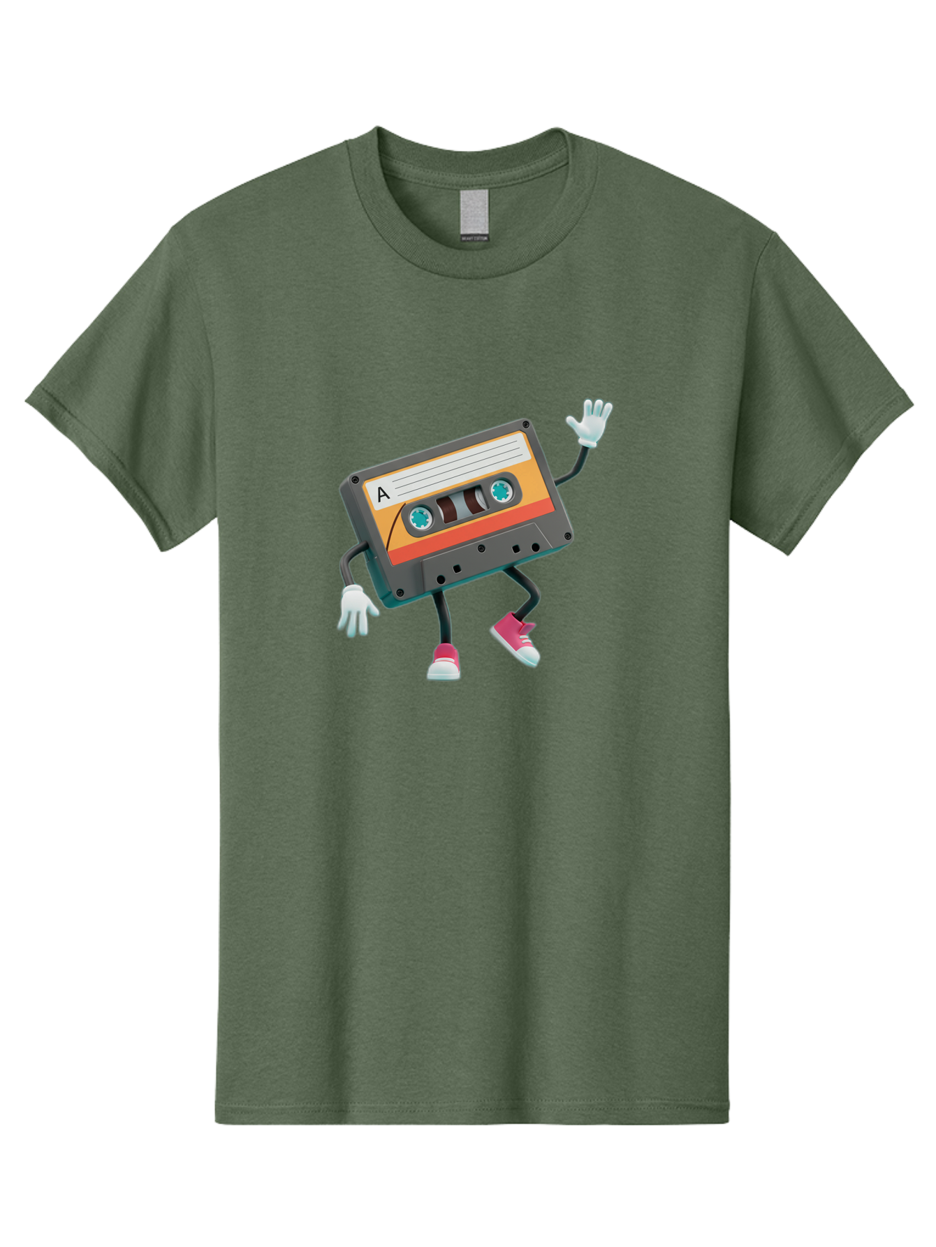 Cassette-Tape-A Men'S Graphic Tee, 100% Cotton, Comfortable Casual Summer Wear, Machine Washable, Retro Cassette Tape, Anthropomorphic Cassette, Cartoon Character, Mixtape Nostalgia, Retro Music, Funky Art, Playful Design, Vintage Vibes, Baa271 13