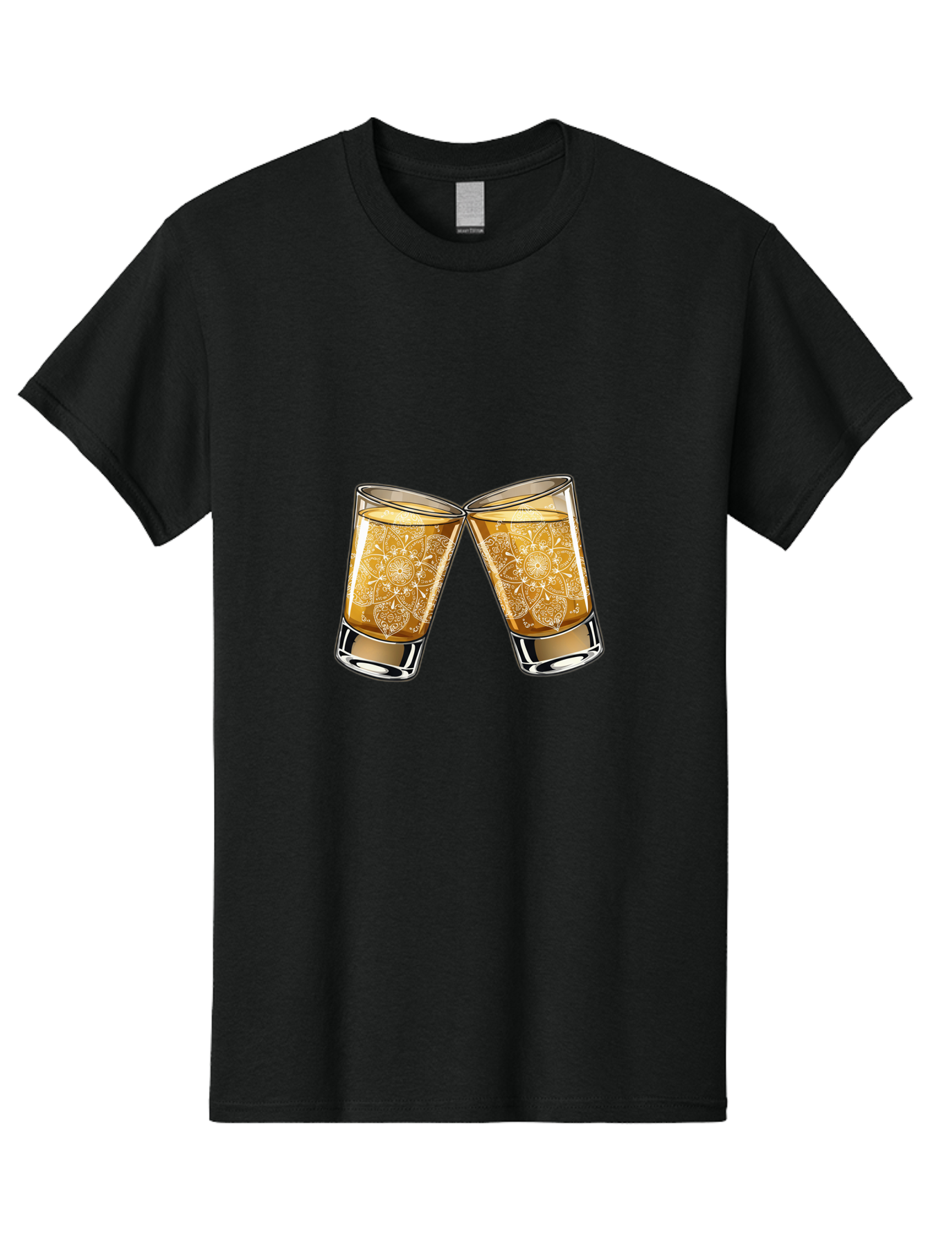 Cheers-4 Men'S Graphic Tee, 100% Cotton, Comfortable Casual Summer Wear, Machine Washable, Whiskey Glasses, Shot Glasses, Cheers Toast, Celebration Drink, Spirits, Luxury Glassware, Ornate Design, Festive Atmosphere, Party, Drink Together Baa286 29