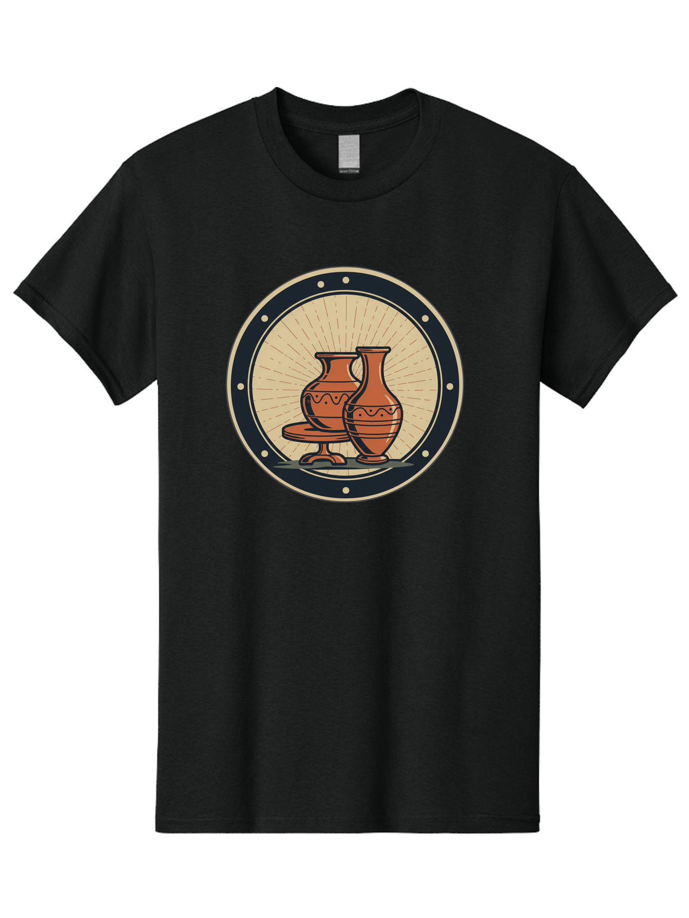 Clay-Pots Men'S Graphic Tee, 100% Cotton, Comfortable Casual Summer Wear, Machine Washable, Clay Pots, Ancient Pottery, Vintage Ceramics, Decorative Vases, Earthy Tones, Traditional Craftsmanship, Cultural Heritage, Artistic Expression, Baa329 21