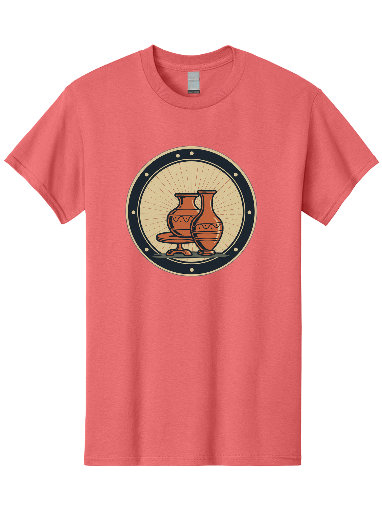 Clay-Pots Men'S Graphic Tee, 100% Cotton, Comfortable Casual Summer Wear, Machine Washable, Clay Pots, Ancient Pottery, Vintage Ceramics, Decorative Vases, Earthy Tones, Traditional Craftsmanship, Cultural Heritage, Artistic Expression, Baa329 1