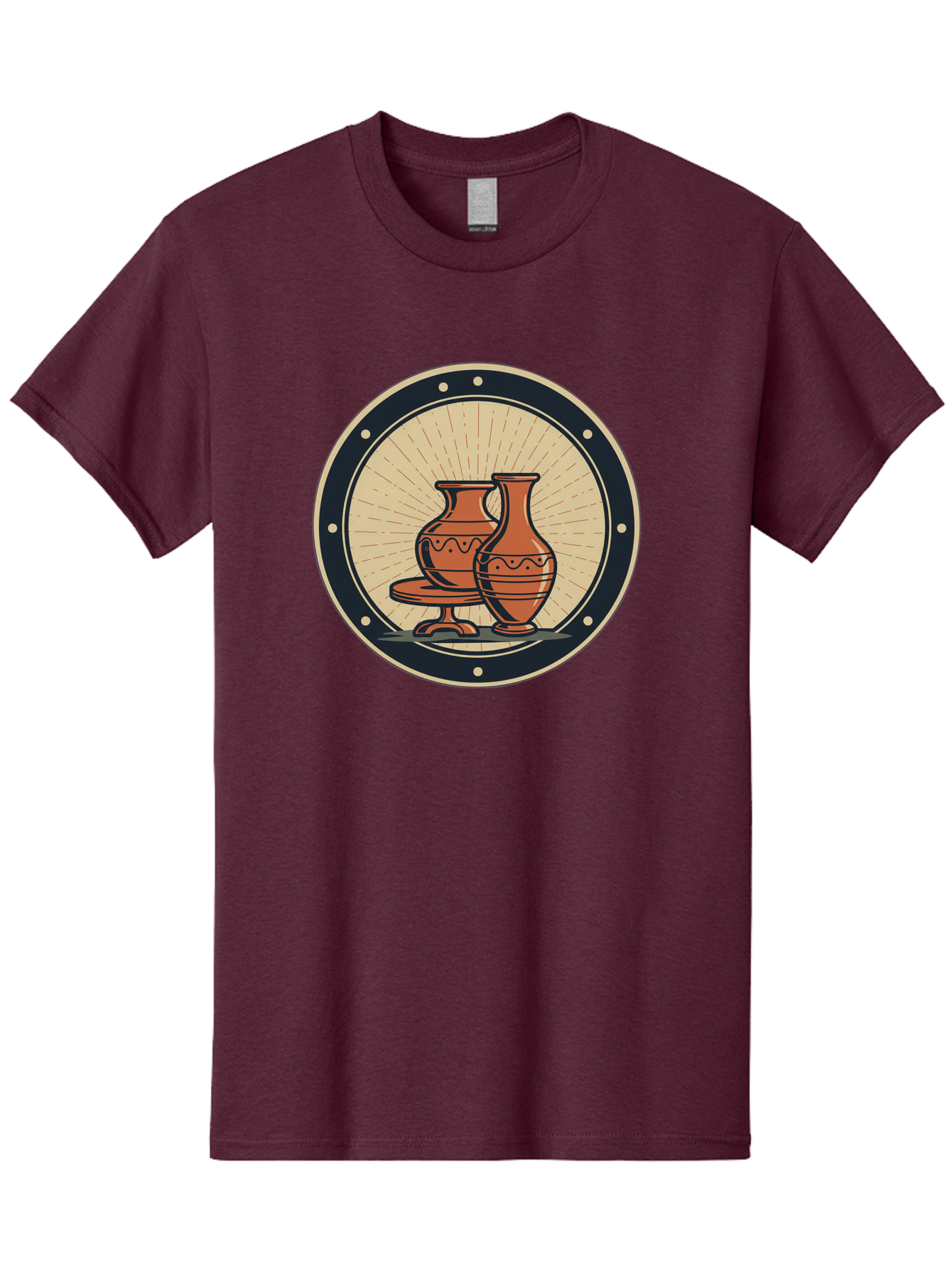 Clay-Pots Men'S Graphic Tee, 100% Cotton, Comfortable Casual Summer Wear, Machine Washable, Clay Pots, Ancient Pottery, Vintage Ceramics, Decorative Vases, Earthy Tones, Traditional Craftsmanship, Cultural Heritage, Artistic Expression, Baa329 23