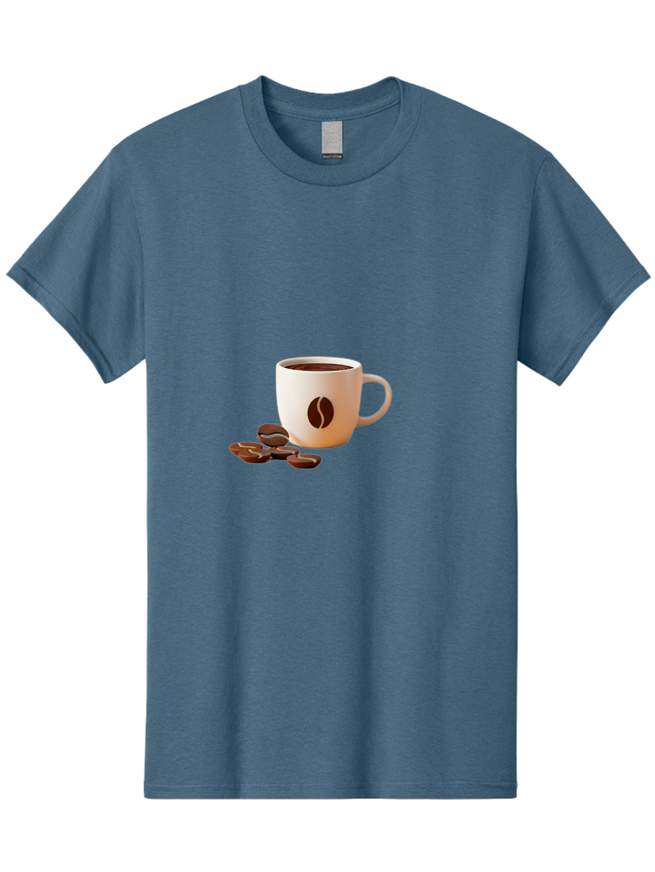 Coffee-Bean-Mug Men'S Graphic Tee, 100% Cotton, Comfortable Casual Summer Wear, Machine Washable, Coffee Mug, Coffee Beans, Dark Brown Coffee, Morning Coffee, Coffee Break, Coffee Time, Coffee Symbol, Coffee Design Baa335 5
