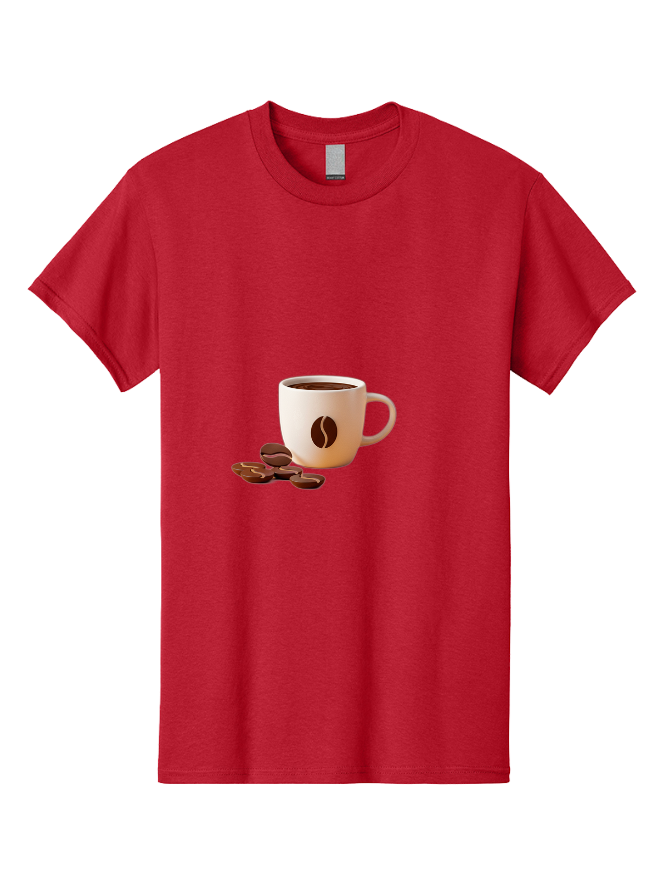 Coffee-Bean-Mug Men'S Graphic Tee, 100% Cotton, Comfortable Casual Summer Wear, Machine Washable, Coffee Mug, Coffee Beans, Dark Brown Coffee, Morning Coffee, Coffee Break, Coffee Time, Coffee Symbol, Coffee Design Baa335 11