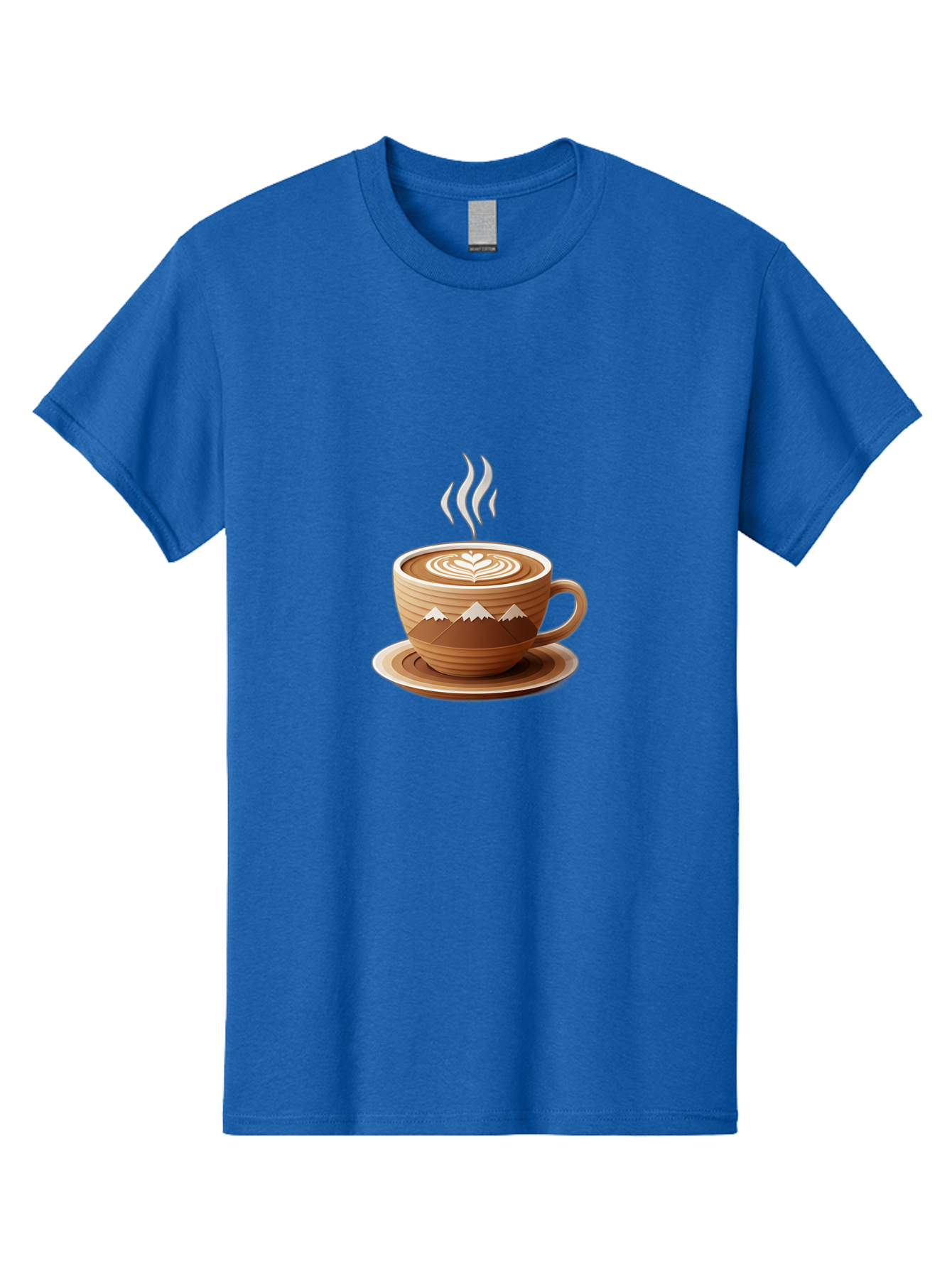 Coffee-Cup-11 Men'S Graphic Tee, 100% Cotton, Comfortable Casual Summer Wear, Machine Washable, Steaming Coffee Cup, Latte Art, Heart Design, Wooden Cup, White Mountains, Morning Coffee, Coffee Break, Espresso, Coffee Lover Baa345 5