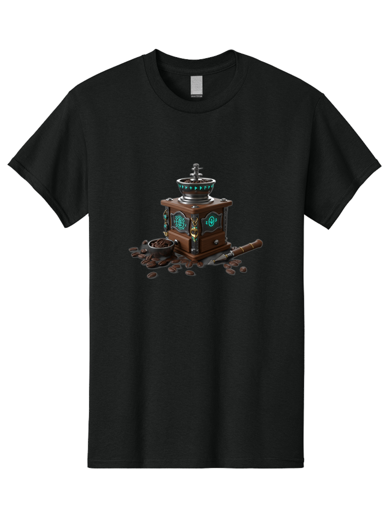 Coffee-Grinder-3 Men'S Graphic Tee, 100% Cotton, Comfortable Casual Summer Wear, Machine Washable, Coffee Grinder, Wooden Coffee Grinder, Coffee Beans, Vintage Coffee, Manual Grinder, Coffee Lovers, Coffee Roasting, Coffee Grinding, Baa373 1