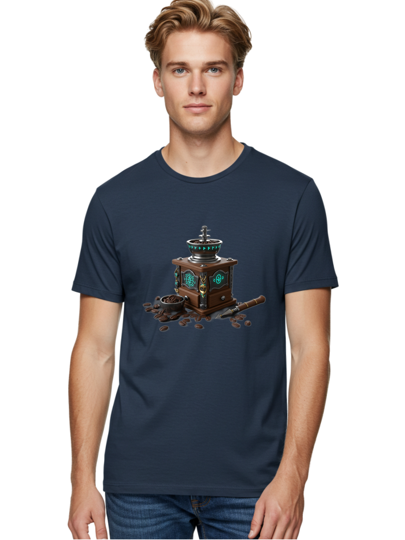 Coffee-Grinder-3 Men'S Graphic Tee, 100% Cotton, Comfortable Casual Summer Wear, Machine Washable, Coffee Grinder, Wooden Coffee Grinder, Coffee Beans, Vintage Coffee, Manual Grinder, Coffee Lovers, Coffee Roasting, Coffee Grinding, Baa373 14