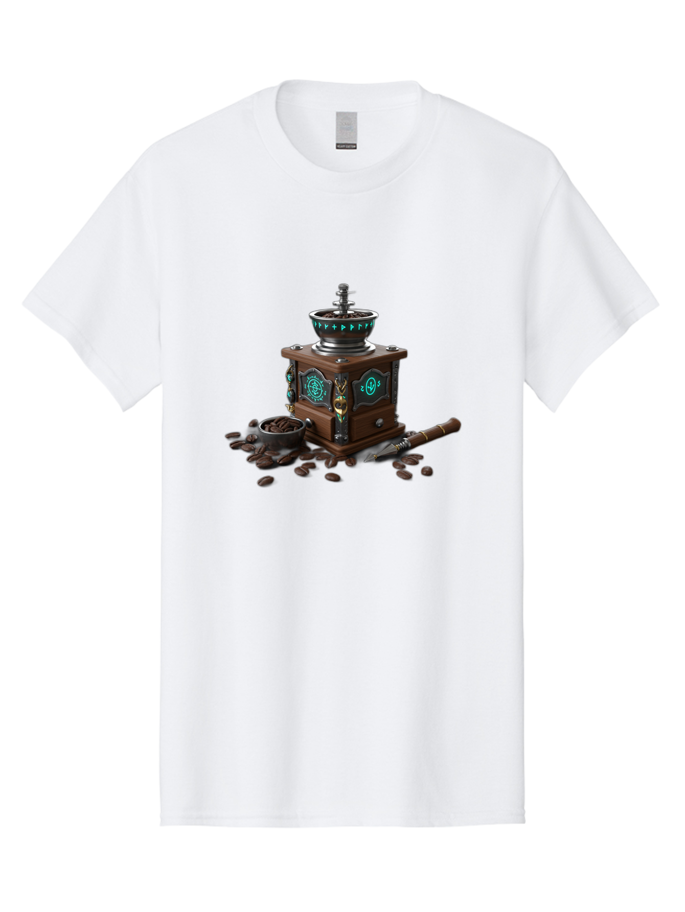 Coffee-Grinder-3 Men'S Graphic Tee, 100% Cotton, Comfortable Casual Summer Wear, Machine Washable, Coffee Grinder, Wooden Coffee Grinder, Coffee Beans, Vintage Coffee, Manual Grinder, Coffee Lovers, Coffee Roasting, Coffee Grinding, Baa373 7