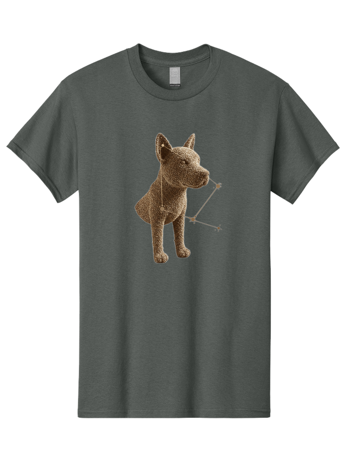 Constellation-Dog Men'S Graphic Tee, 100% Cotton, Comfortable Casual Summer Wear, Machine Washable, Stylized Dog Illustration, Constellation Pattern, Geometric Design, Modern Art, Dog Silhouette, Celestial Theme, Abstract Dog Art, Baa396 13