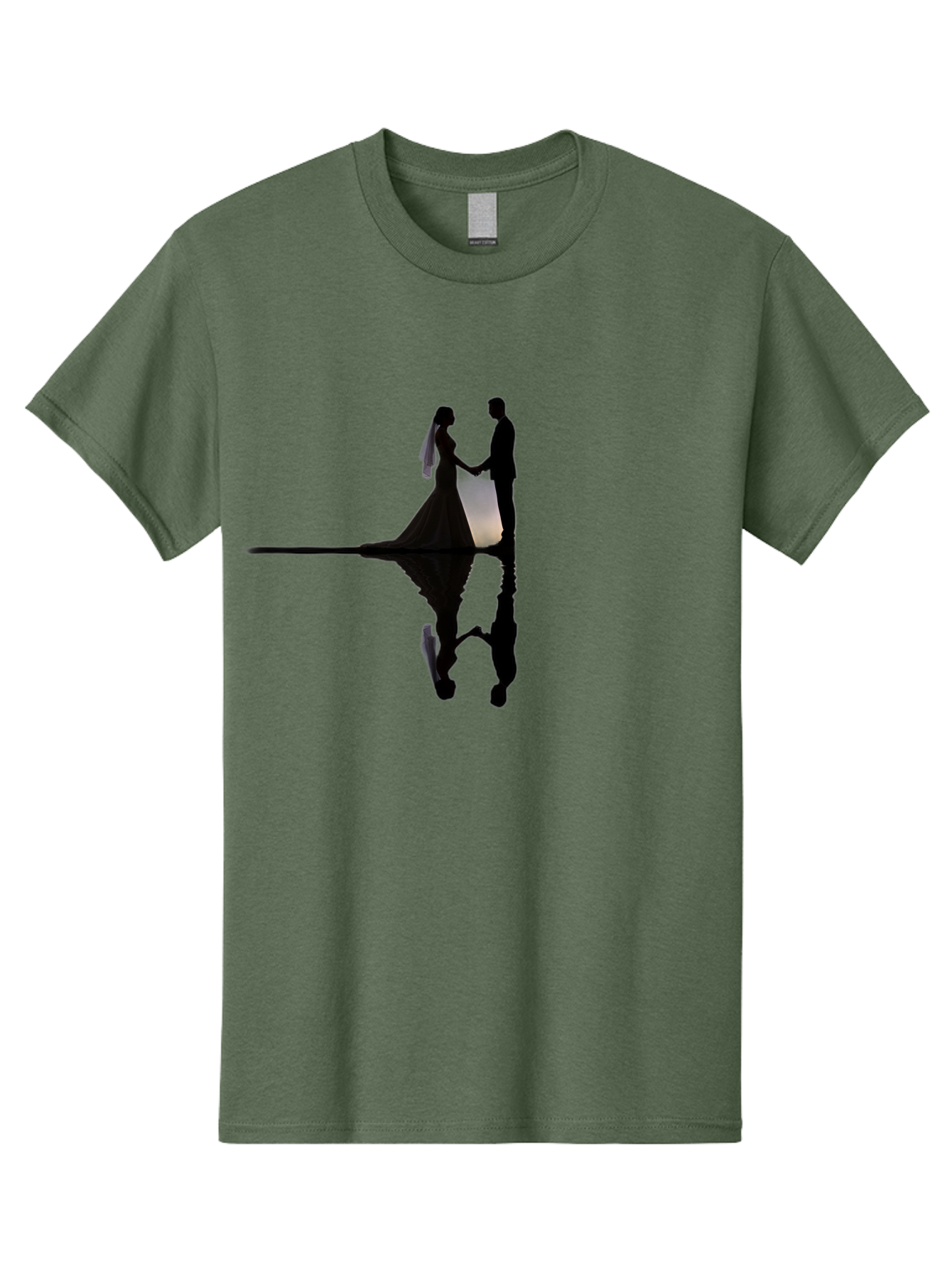 Couple-Silhouette-1 Men'S Graphic Tee, 100% Cotton, Comfortable Casual Summer Wear, Machine Washable, Couple Holding Hands, Romantic Love, Wedding Vows, Couple'S Unity, Hand In Hand, Love Forever, Together Forever, Silhouette Art Baa406 5