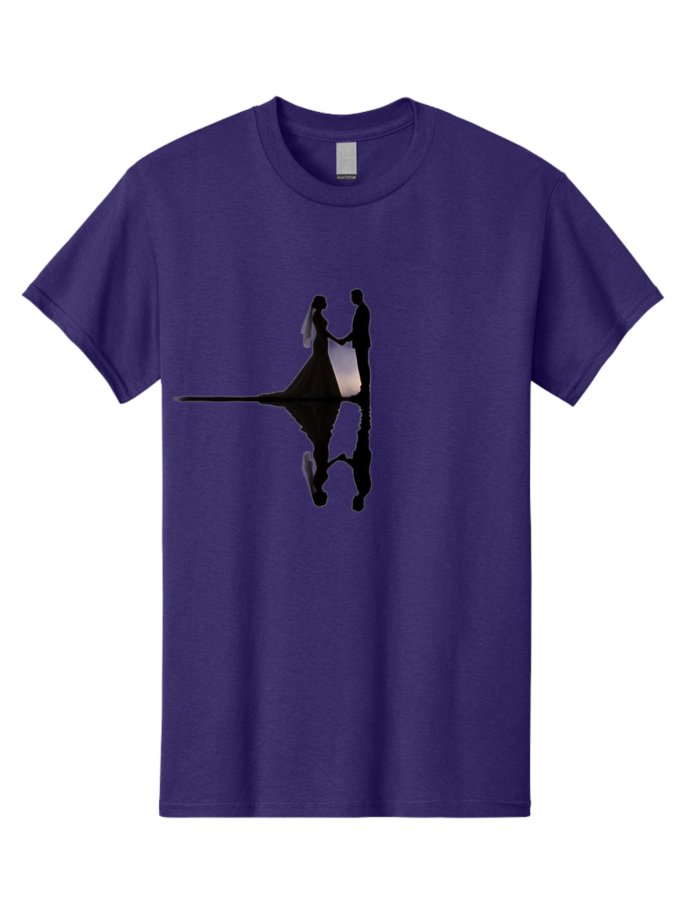 Couple-Silhouette-1 Men'S Graphic Tee, 100% Cotton, Comfortable Casual Summer Wear, Machine Washable, Couple Holding Hands, Romantic Love, Wedding Vows, Couple'S Unity, Hand In Hand, Love Forever, Together Forever, Silhouette Art Baa406 19