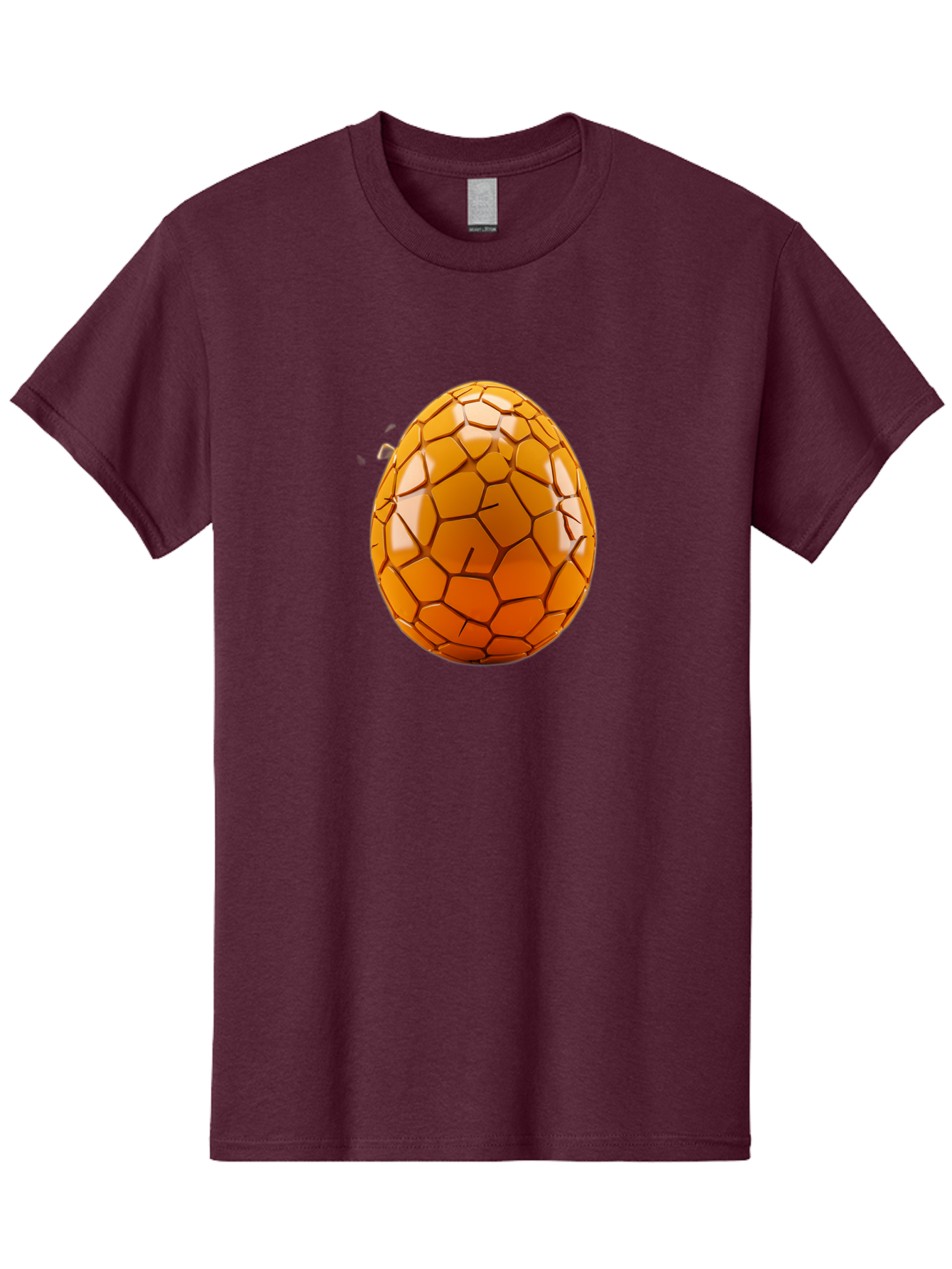Cracked-Golden-Egg Men'S Graphic Tee, 100% Cotton, Comfortable Casual Summer Wear, Machine Washable, Soccer Ball Texture, Egg Shape, Golden Color, Shiny Surface, Geometric Pattern, Sporty Design, Unique Fusion, Easter Egg Inspiration, Baa411 27