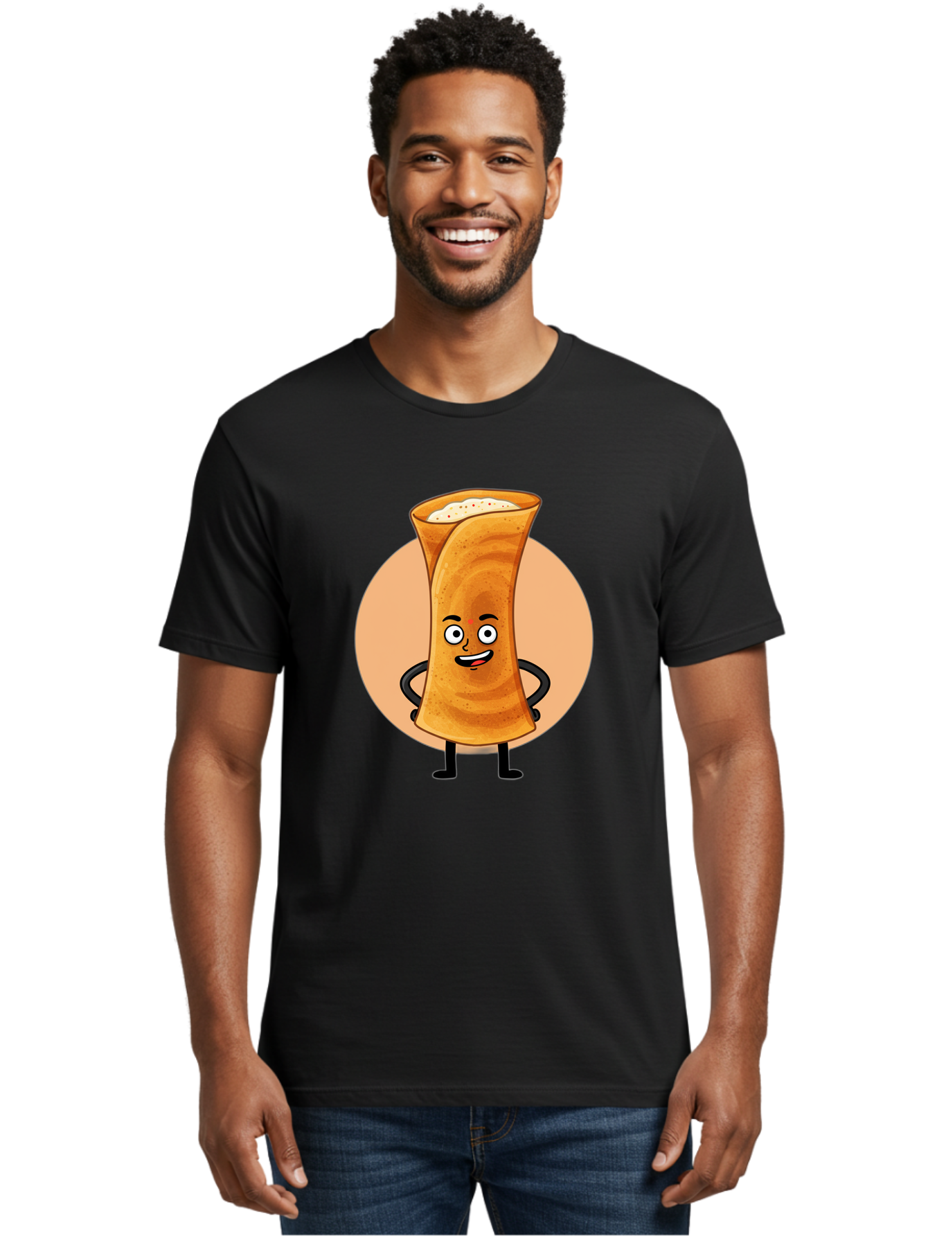 Dabba-Chai Men'S Graphic Tee, 100% Cotton, Comfortable Casual Summer Wear, Machine Washable, Cartoon Cup Of Tea, Dabba Chai, Indian Tea Culture, Anthropomorphic Beverage, Fun Illustration, Masala Chai, Tea Lover, Cute Character Baa437 30