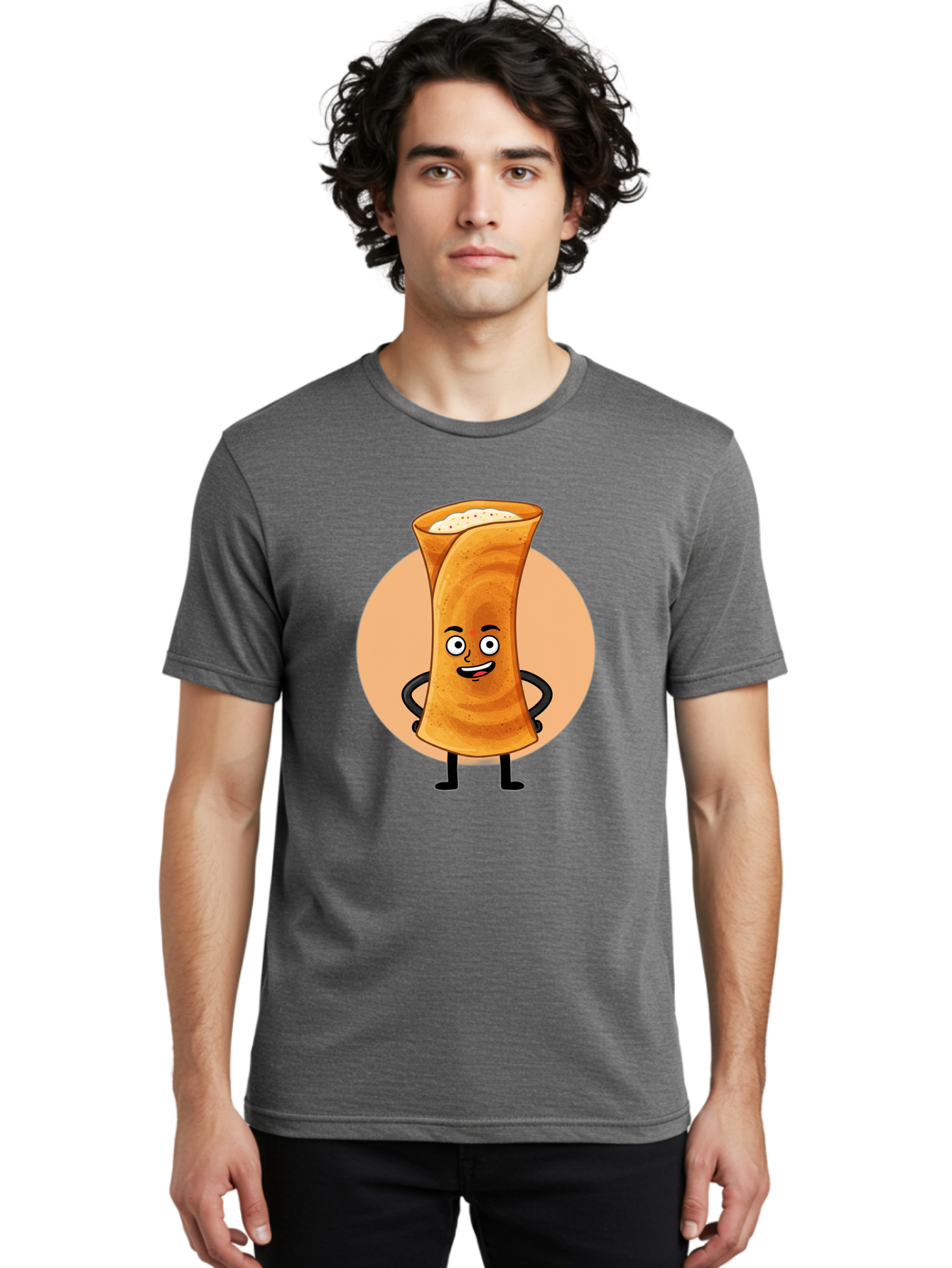 Dabba-Chai Men'S Graphic Tee, 100% Cotton, Comfortable Casual Summer Wear, Machine Washable, Cartoon Cup Of Tea, Dabba Chai, Indian Tea Culture, Anthropomorphic Beverage, Fun Illustration, Masala Chai, Tea Lover, Cute Character Baa437 12