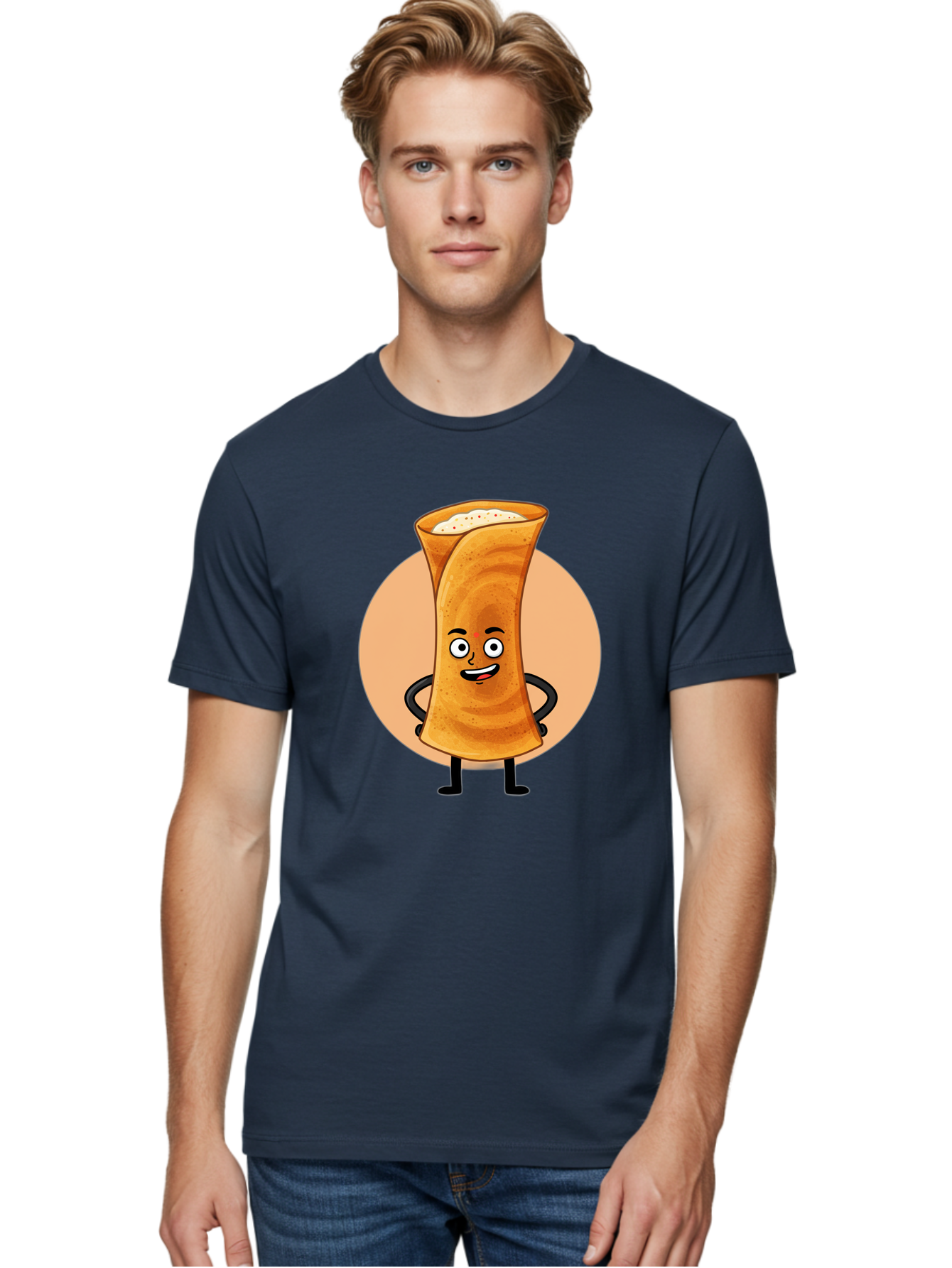 Dabba-Chai Men'S Graphic Tee, 100% Cotton, Comfortable Casual Summer Wear, Machine Washable, Cartoon Cup Of Tea, Dabba Chai, Indian Tea Culture, Anthropomorphic Beverage, Fun Illustration, Masala Chai, Tea Lover, Cute Character Baa437 16