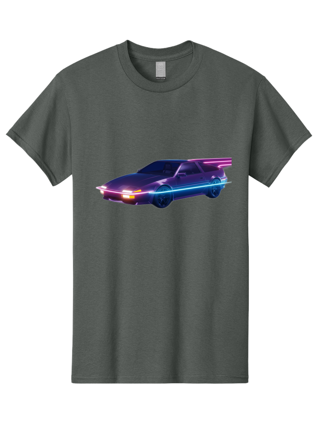 Datsun-280Z Men'S Graphic Tee, 100% Cotton, Comfortable Casual Summer Wear, Machine Washable, Sports Car, Neon Lights, Futuristic Design, Sleek Vehicle, High-Tech Car, Synthwave Aesthetic, Retro-Futurism, Glowing Accents, Modern Style Baa441 3