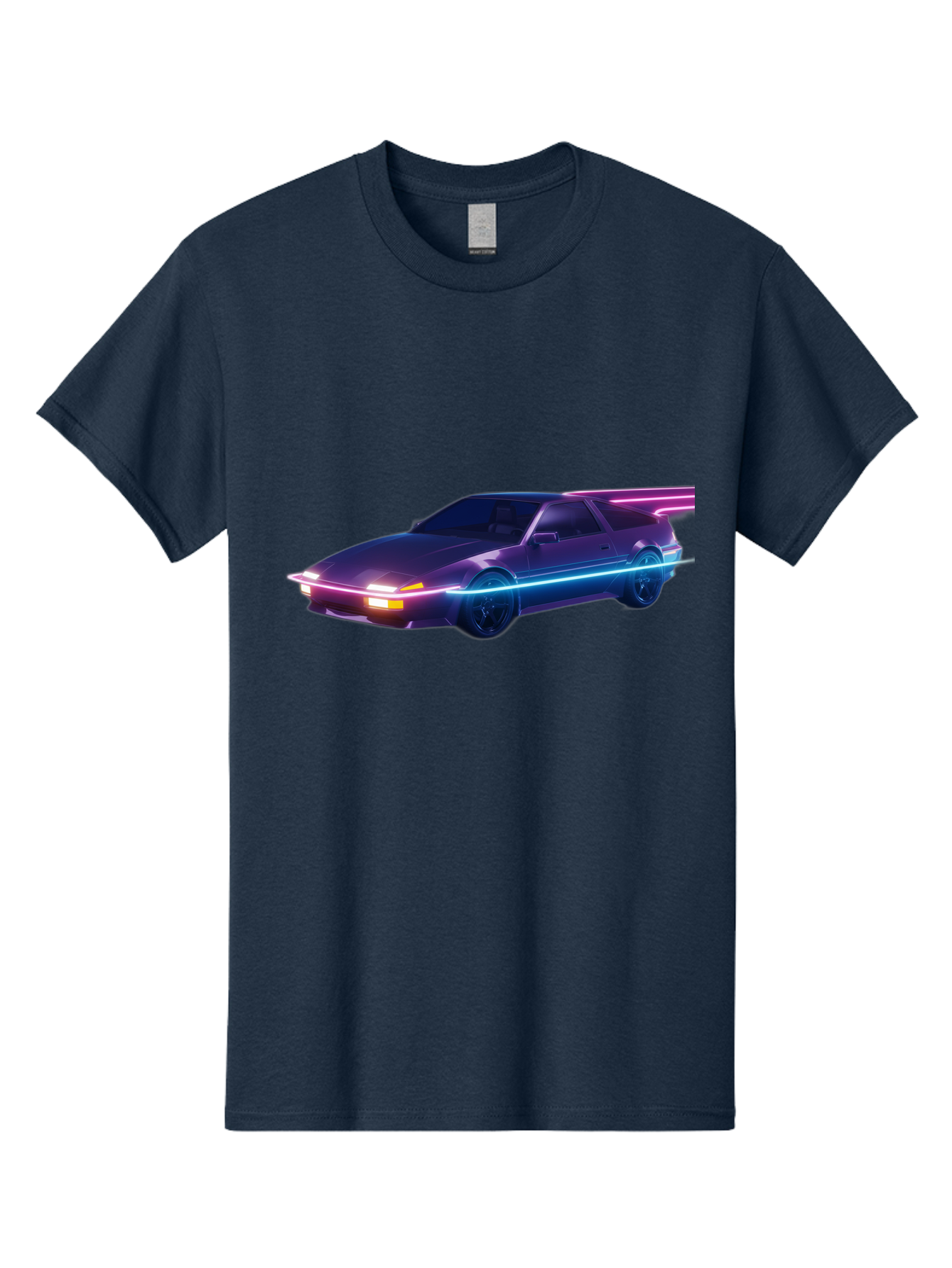 Datsun-280Z Men'S Graphic Tee, 100% Cotton, Comfortable Casual Summer Wear, Machine Washable, Sports Car, Neon Lights, Futuristic Design, Sleek Vehicle, High-Tech Car, Synthwave Aesthetic, Retro-Futurism, Glowing Accents, Modern Style Baa441 17