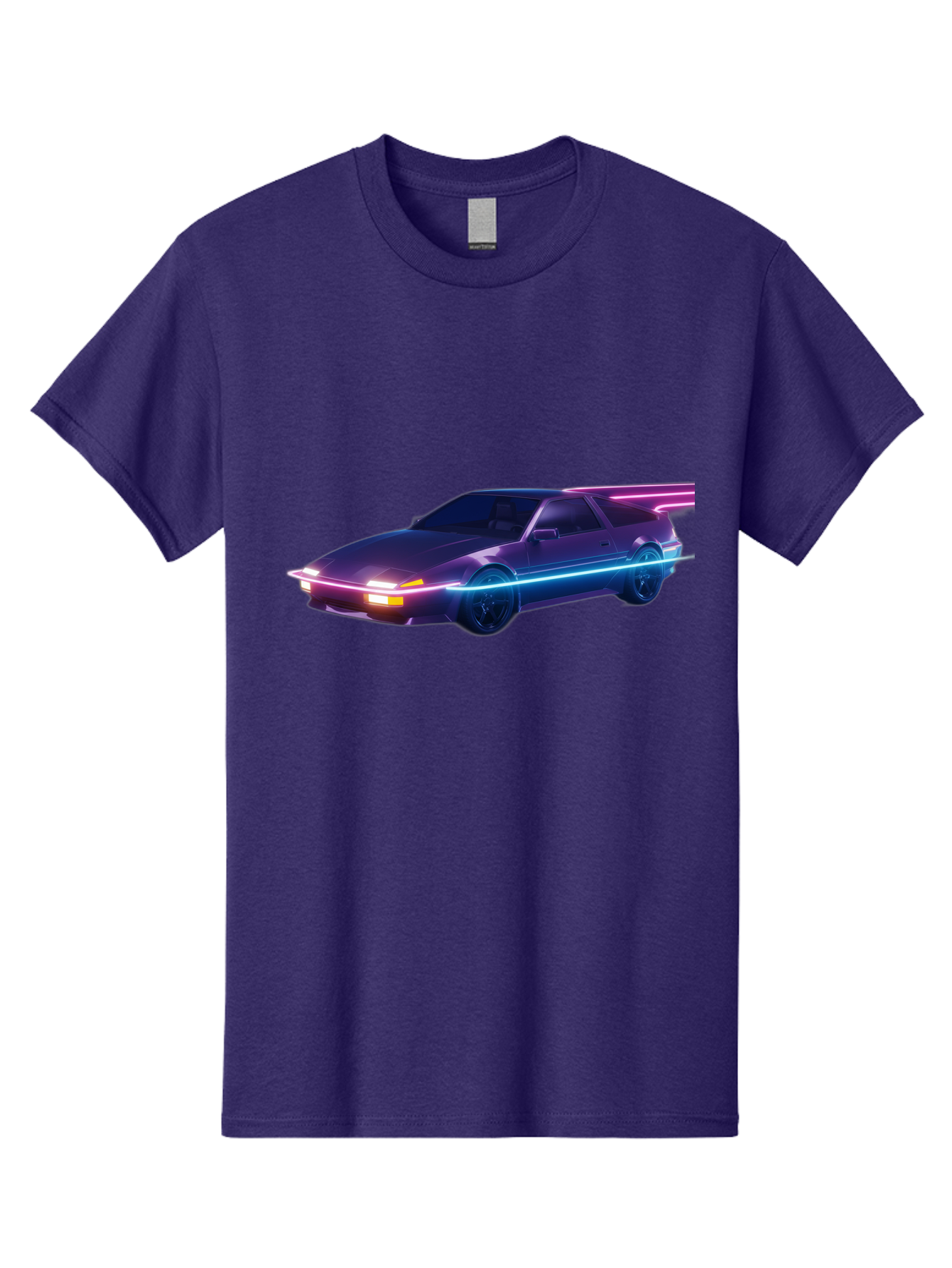 Datsun-280Z Men'S Graphic Tee, 100% Cotton, Comfortable Casual Summer Wear, Machine Washable, Sports Car, Neon Lights, Futuristic Design, Sleek Vehicle, High-Tech Car, Synthwave Aesthetic, Retro-Futurism, Glowing Accents, Modern Style Baa441 11