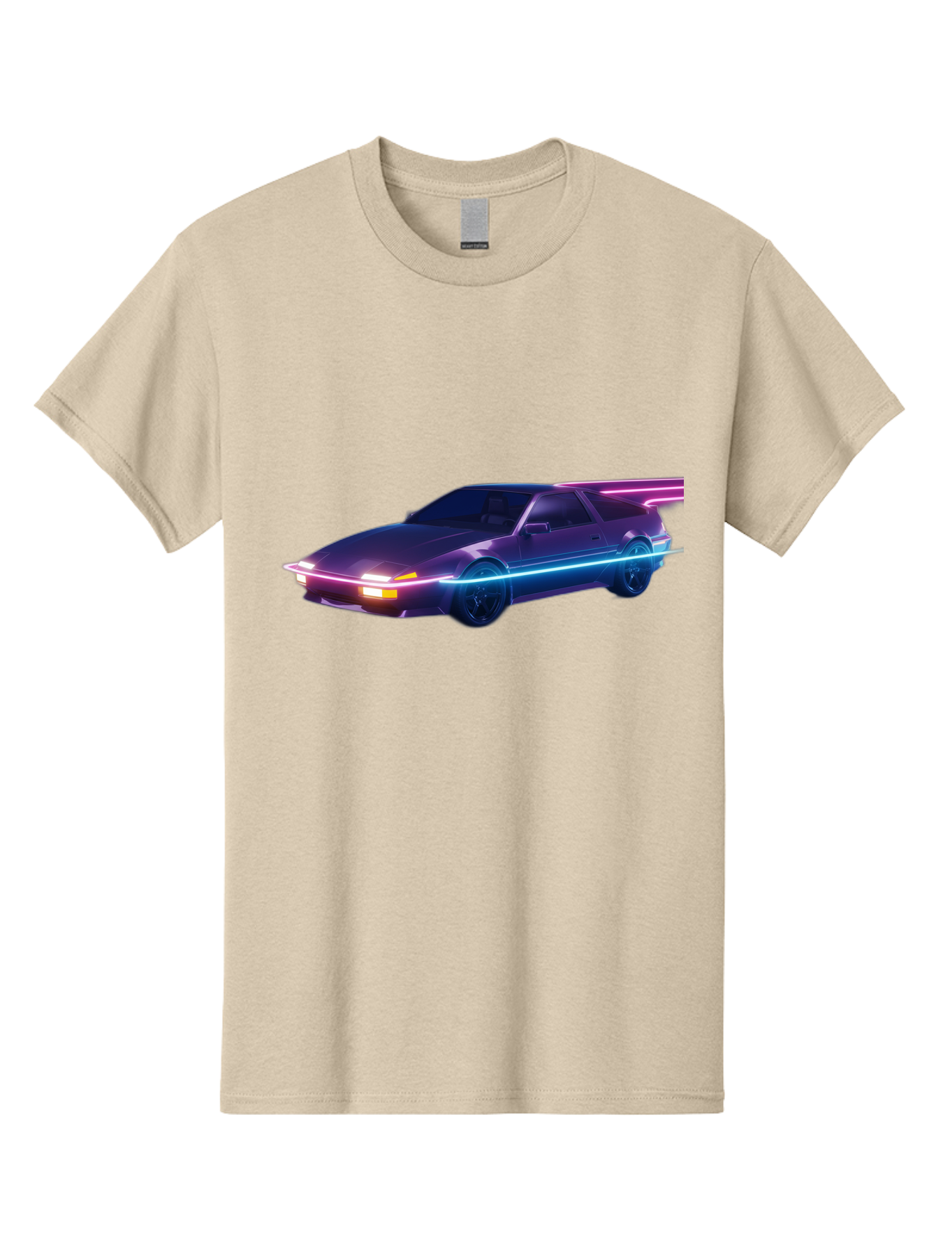 Datsun-280Z Men'S Graphic Tee, 100% Cotton, Comfortable Casual Summer Wear, Machine Washable, Sports Car, Neon Lights, Futuristic Design, Sleek Vehicle, High-Tech Car, Synthwave Aesthetic, Retro-Futurism, Glowing Accents, Modern Style Baa441 9