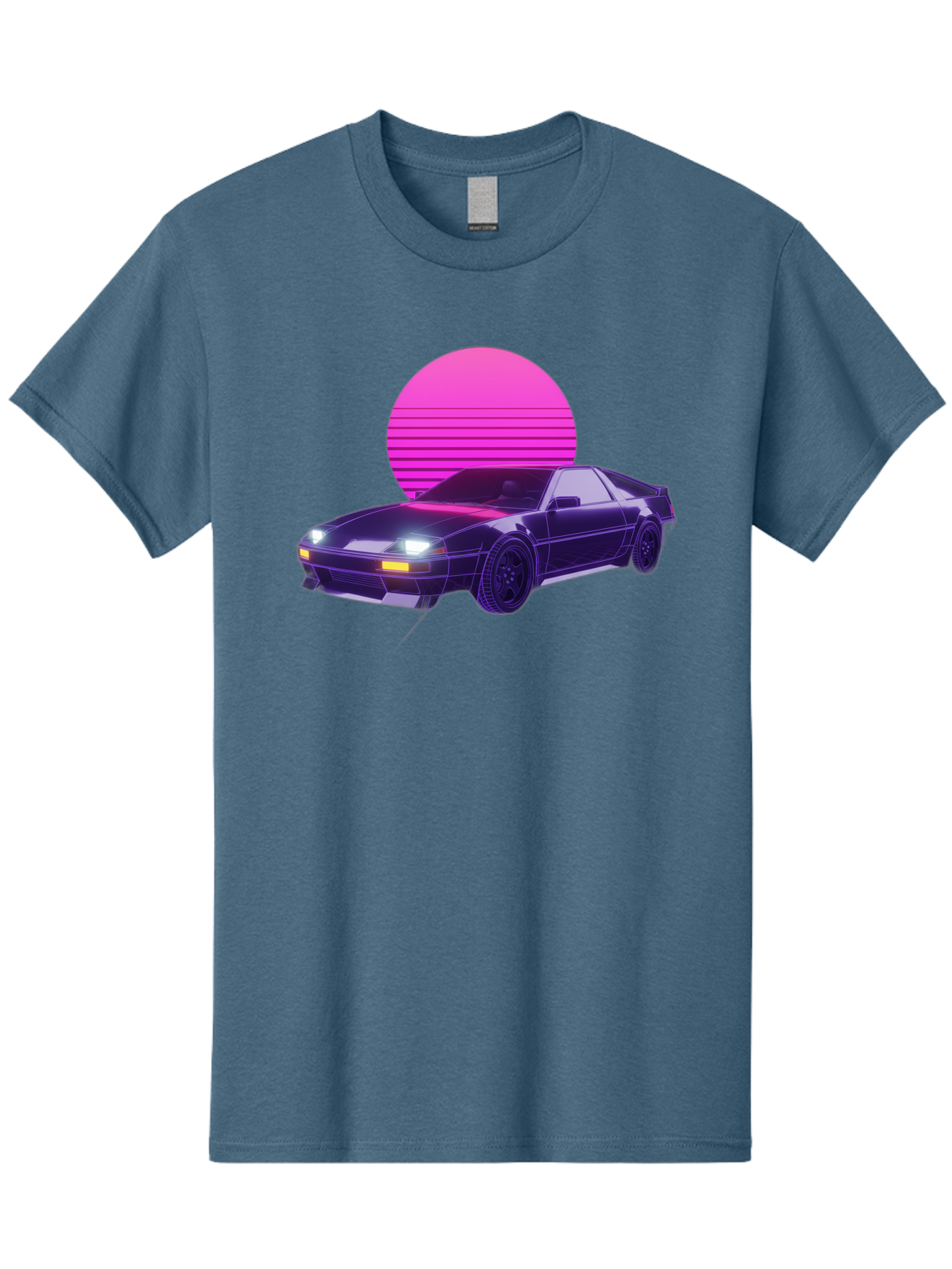Delorean Men'S Graphic Tee, 100% Cotton, Comfortable Casual Summer Wear, Machine Washable, Delorean Dmc-12 Car, Retro Futuristic Design, Neon Lights, Synthwave Style, Vaporwave Aesthetic, Futuristic Vehicle, Sports Car Baa445 3