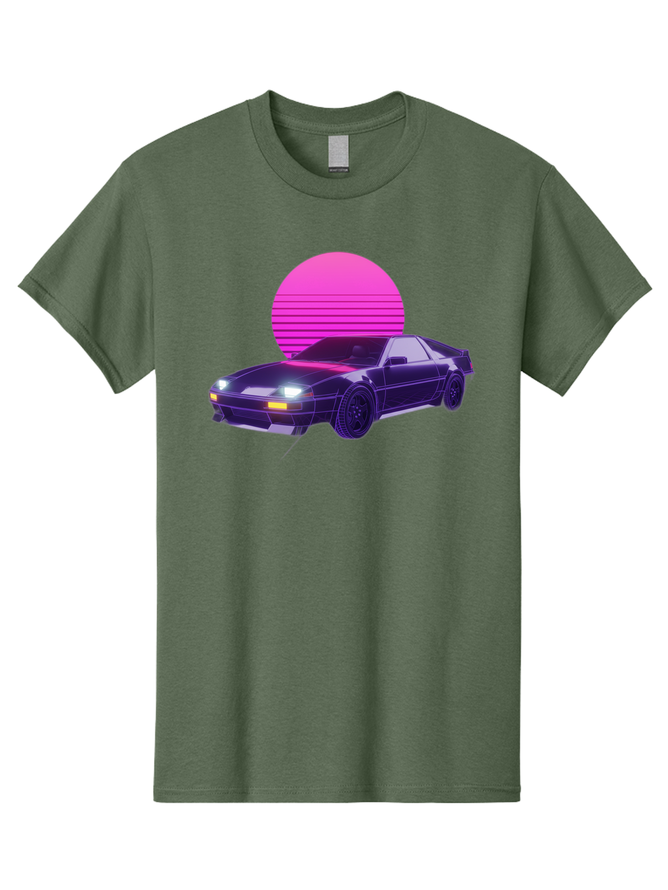 Delorean Men'S Graphic Tee, 100% Cotton, Comfortable Casual Summer Wear, Machine Washable, Delorean Dmc-12 Car, Retro Futuristic Design, Neon Lights, Synthwave Style, Vaporwave Aesthetic, Futuristic Vehicle, Sports Car Baa445 21