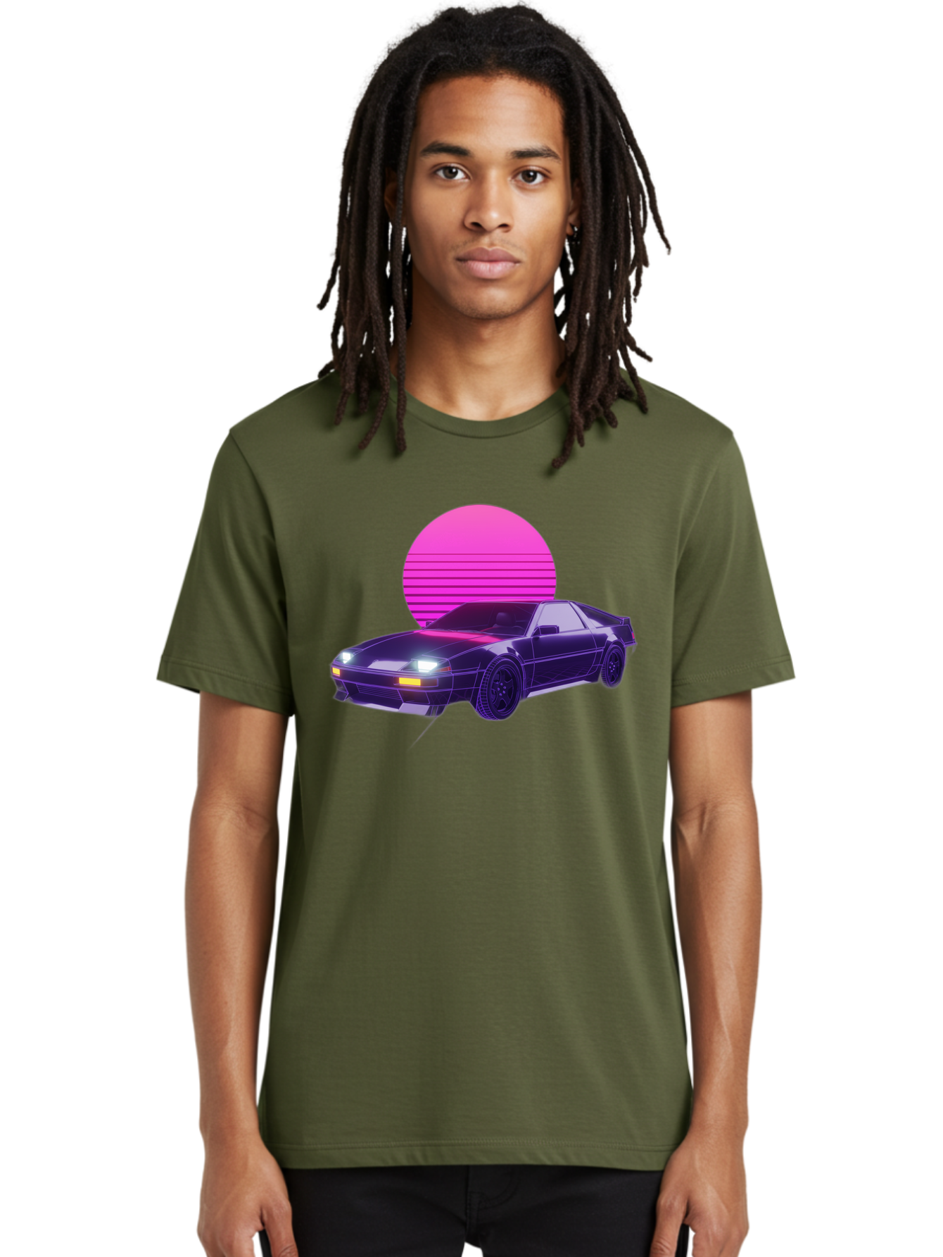 Delorean Men'S Graphic Tee, 100% Cotton, Comfortable Casual Summer Wear, Machine Washable, Delorean Dmc-12 Car, Retro Futuristic Design, Neon Lights, Synthwave Style, Vaporwave Aesthetic, Futuristic Vehicle, Sports Car Baa445 22
