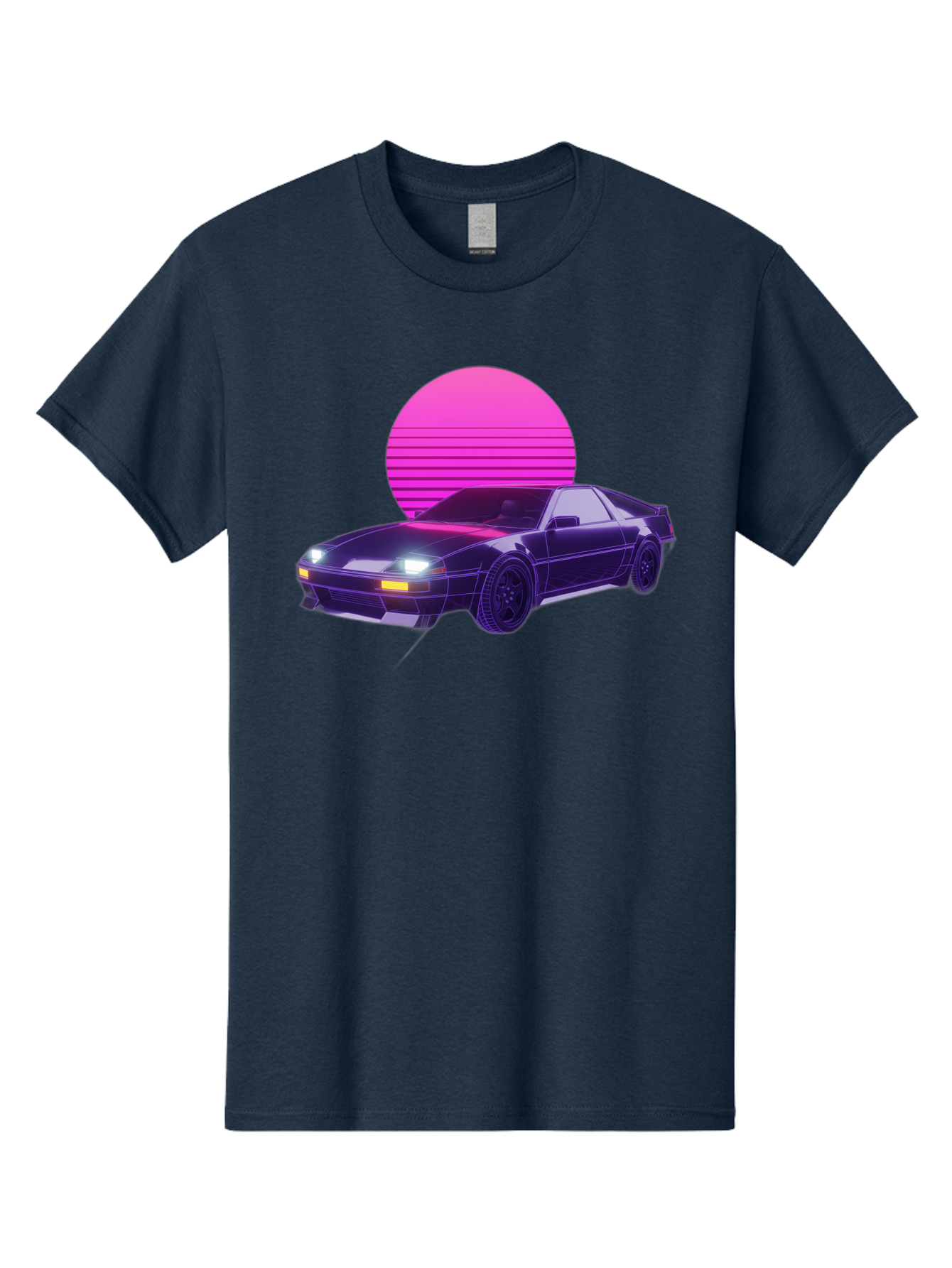 Delorean Men'S Graphic Tee, 100% Cotton, Comfortable Casual Summer Wear, Machine Washable, Delorean Dmc-12 Car, Retro Futuristic Design, Neon Lights, Synthwave Style, Vaporwave Aesthetic, Futuristic Vehicle, Sports Car Baa445 5