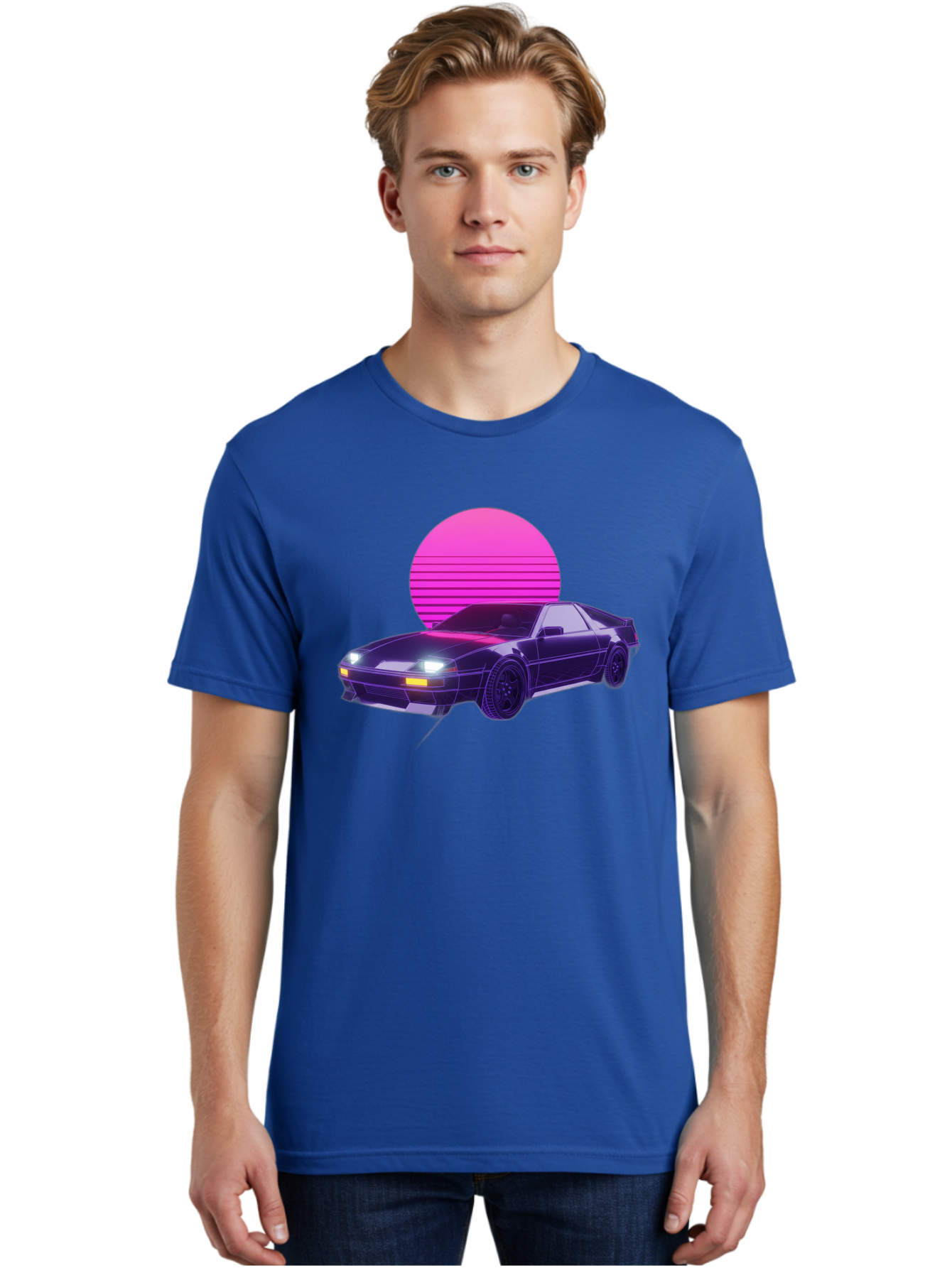 Delorean Men'S Graphic Tee, 100% Cotton, Comfortable Casual Summer Wear, Machine Washable, Delorean Dmc-12 Car, Retro Futuristic Design, Neon Lights, Synthwave Style, Vaporwave Aesthetic, Futuristic Vehicle, Sports Car Baa445 14