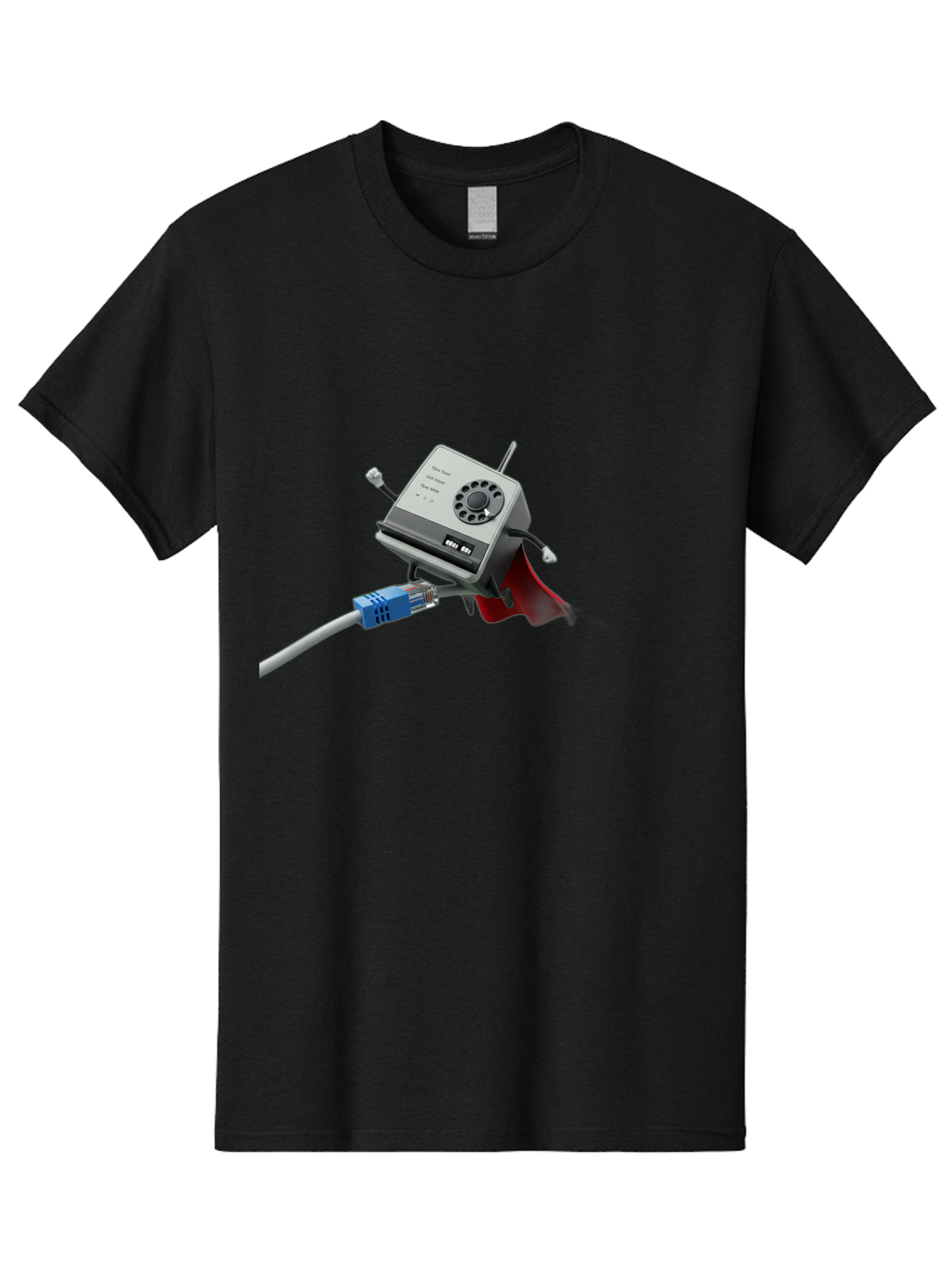 Dial-Up-Modem Men'S Graphic Tee, 100% Cotton, Comfortable Casual Summer Wear, Machine Washable, 56K V.90/V.34 Fax/Data/Voice Modem, Vintage Computer Hardware, Retro Technology, Dial-Up Internet, Nostalgic Tech, Antique Electronics, Baa447 13