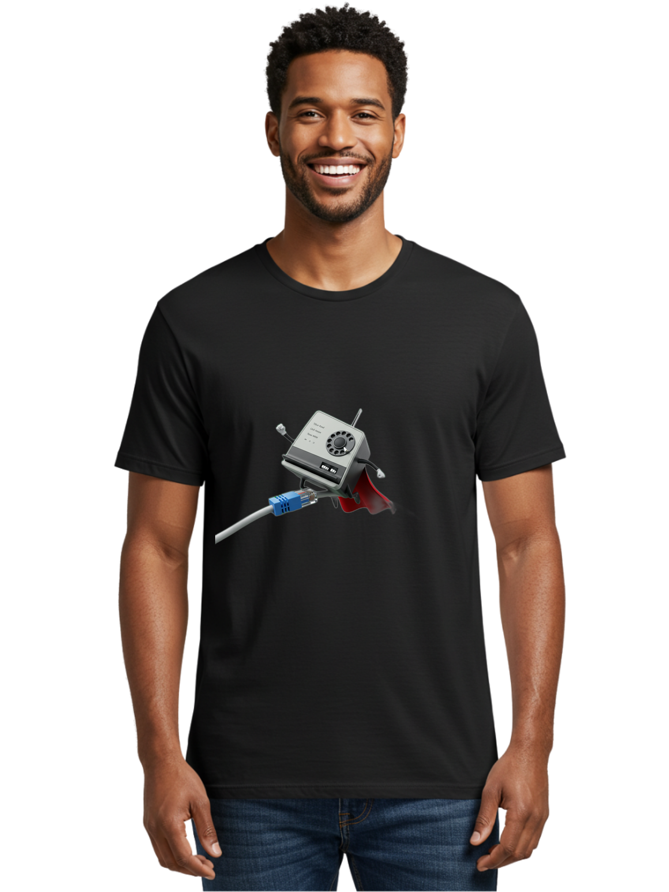 Dial-Up-Modem Men'S Graphic Tee, 100% Cotton, Comfortable Casual Summer Wear, Machine Washable, 56K V.90/V.34 Fax/Data/Voice Modem, Vintage Computer Hardware, Retro Technology, Dial-Up Internet, Nostalgic Tech, Antique Electronics, Baa447 14
