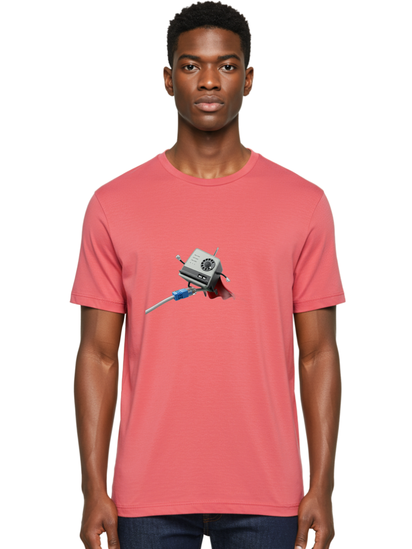 Dial-Up-Modem Men'S Graphic Tee, 100% Cotton, Comfortable Casual Summer Wear, Machine Washable, 56K V.90/V.34 Fax/Data/Voice Modem, Vintage Computer Hardware, Retro Technology, Dial-Up Internet, Nostalgic Tech, Antique Electronics, Baa447 22